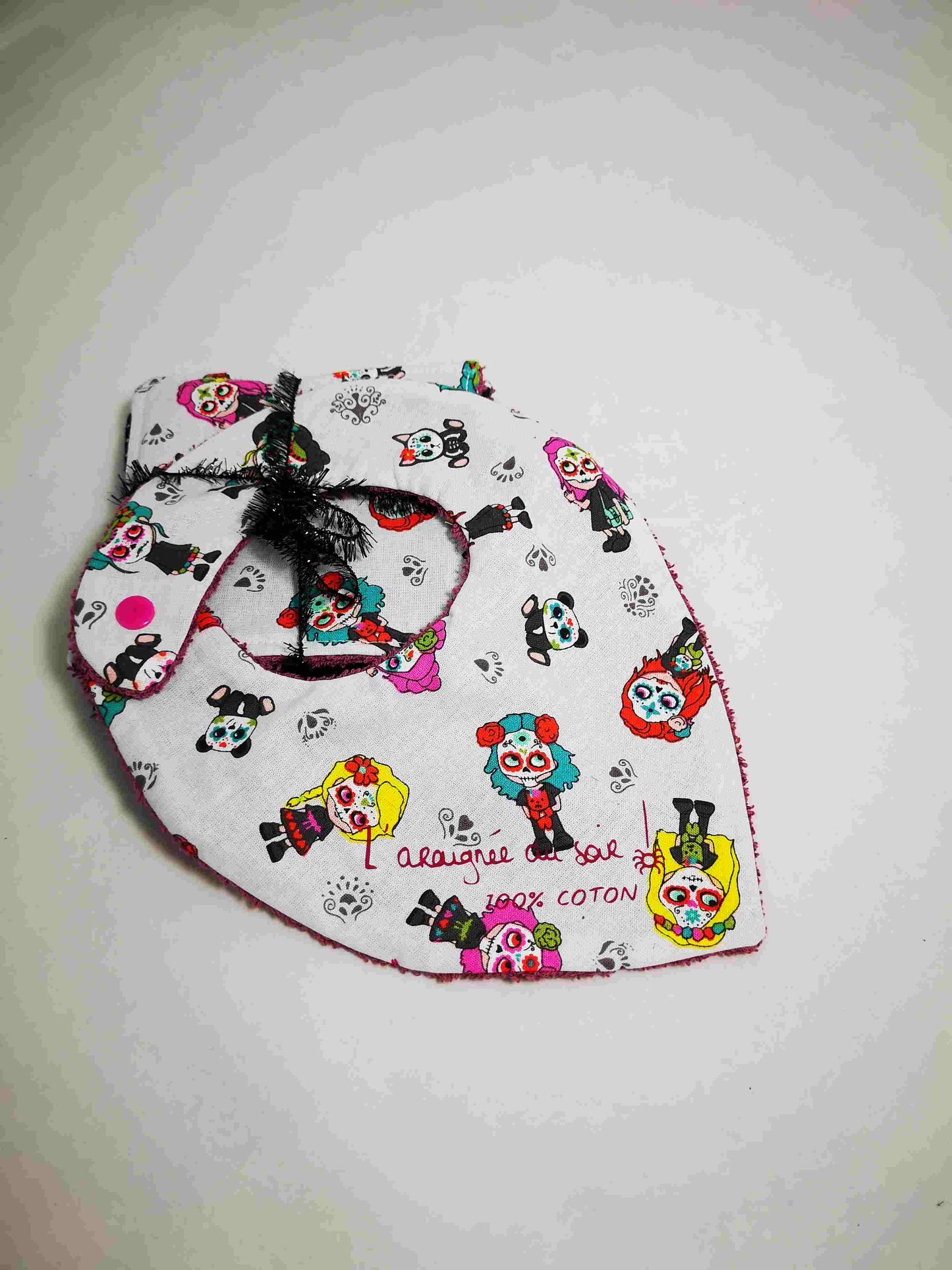 Duo Bavoir et Lingettes Lavables Les petites calaveras !