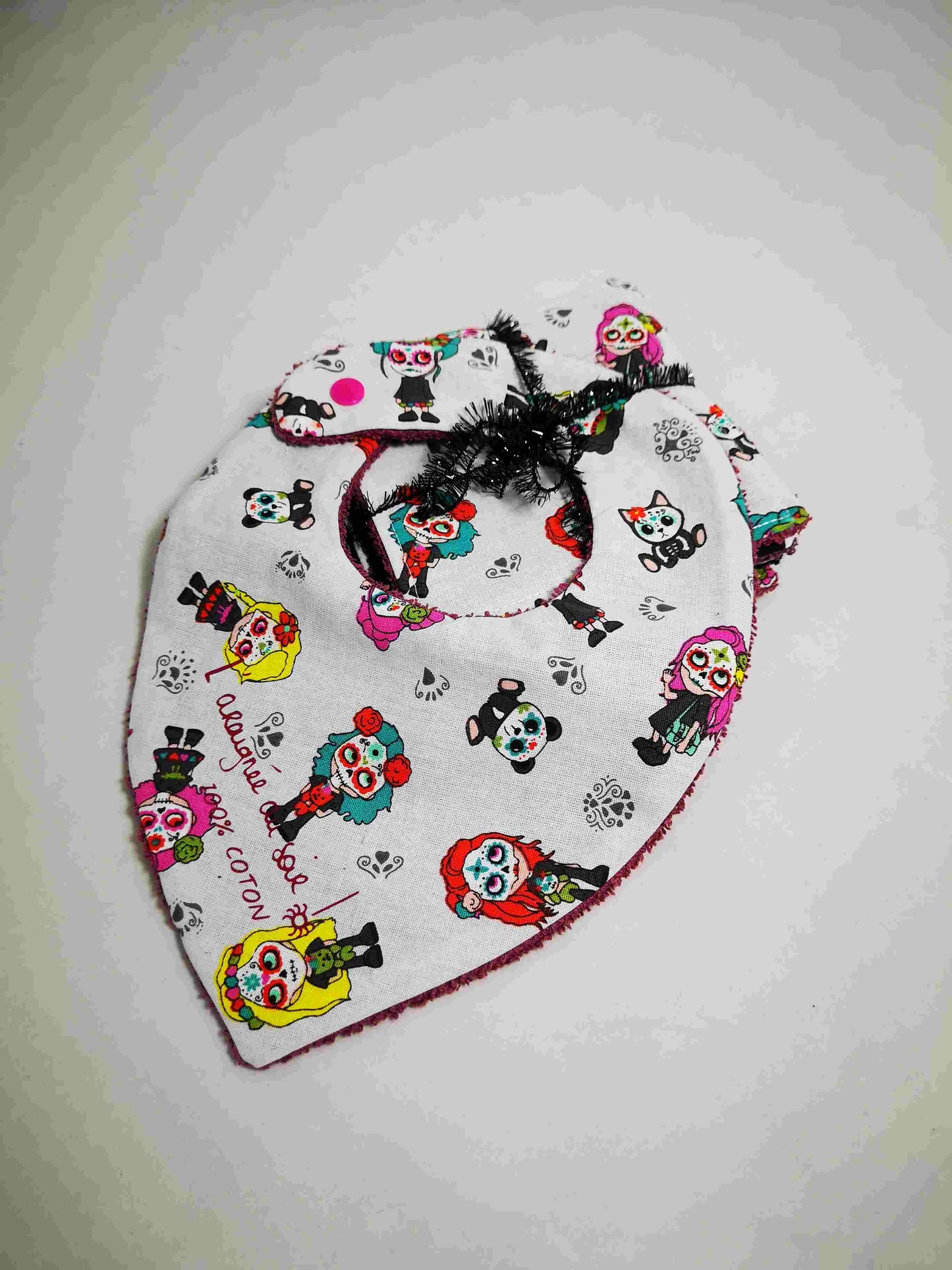 Duo Bavoir et Lingettes Lavables Les petites calaveras !