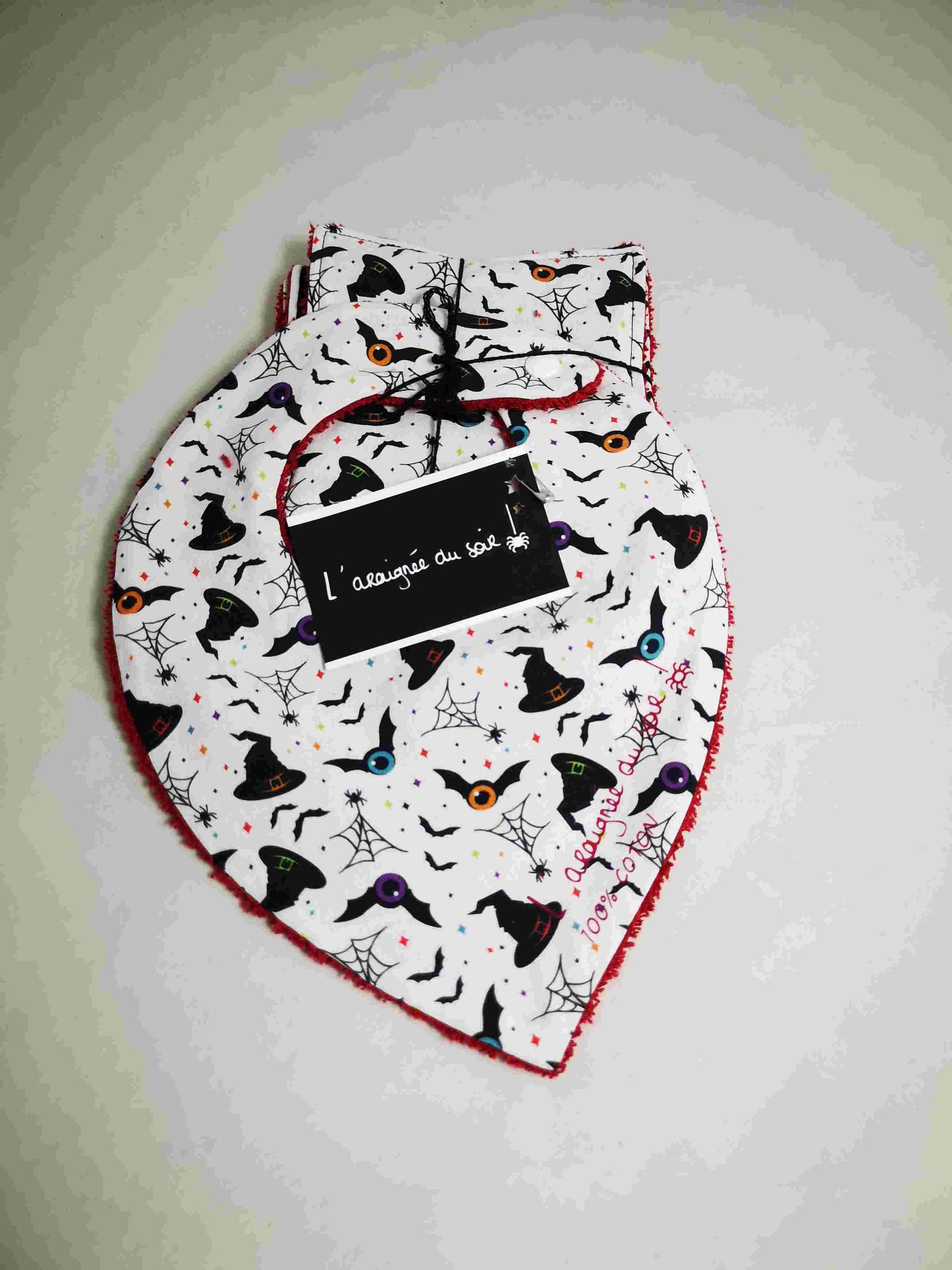 Duo Bavoir et Lingettes Lavables motifs d'halloween