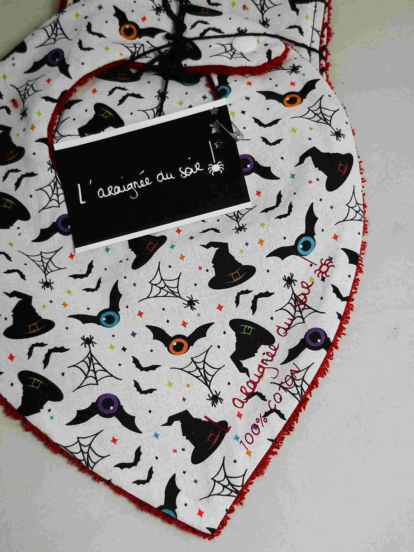 Duo Bavoir et Lingettes Lavables motifs d'halloween