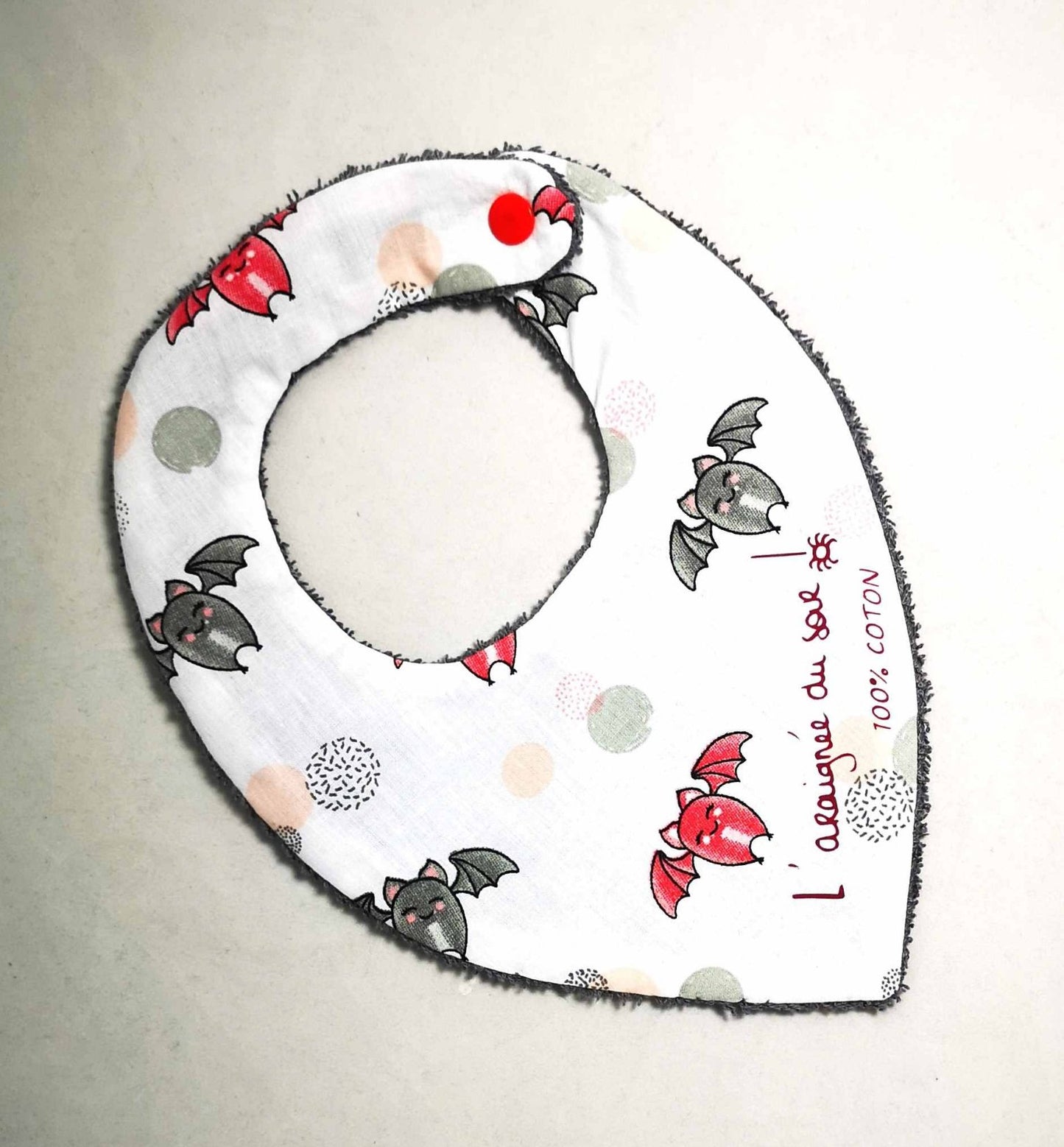 Bavoir Bébé Mystique en Coton - Motifs Chauves-souris