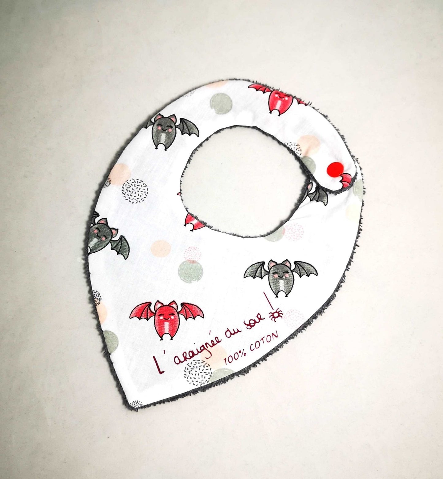 Bavoir Bébé Mystique en Coton - Motifs Chauves-souris