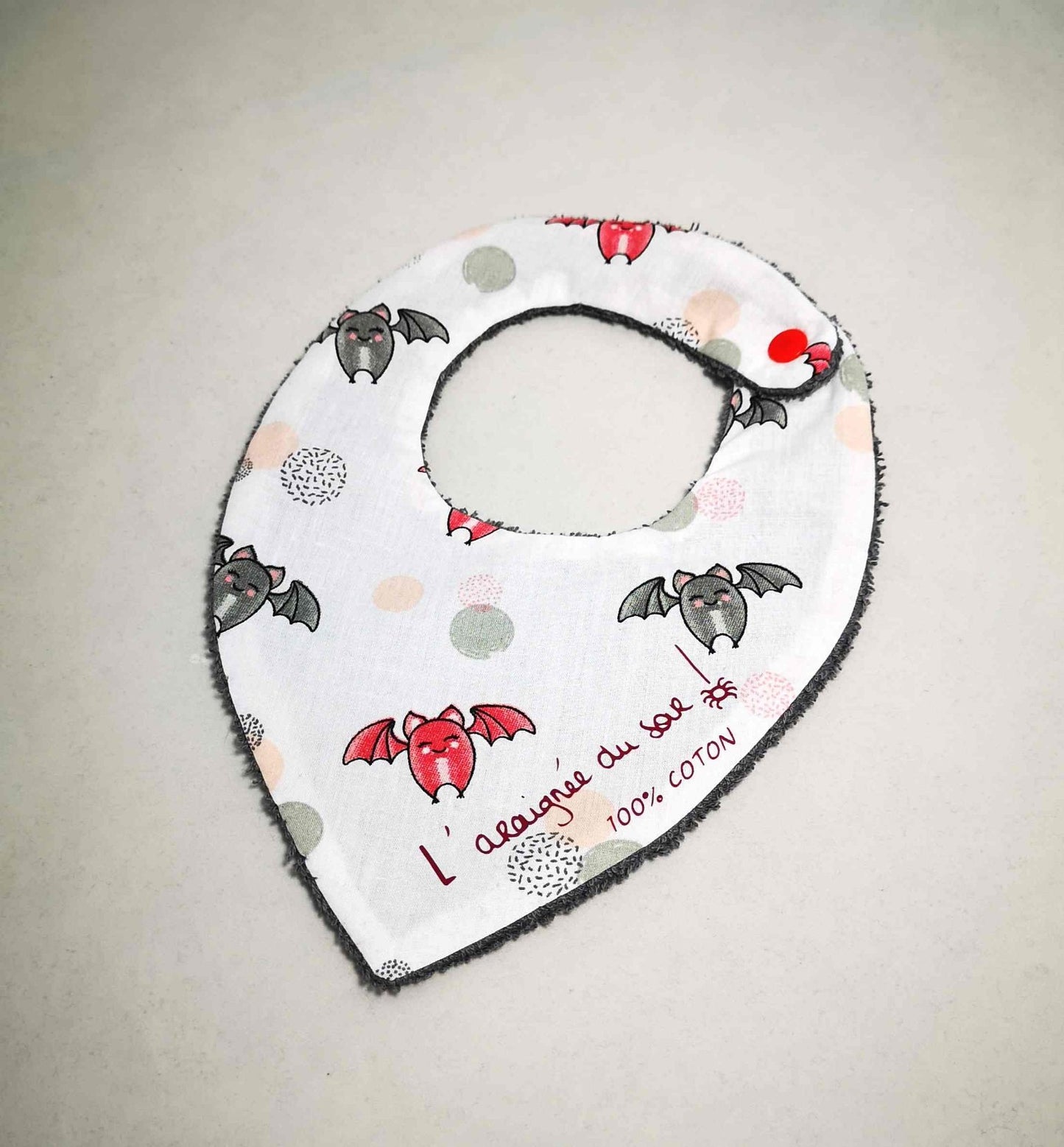 Bavoir Bébé Mystique en Coton - Motifs Chauves-souris