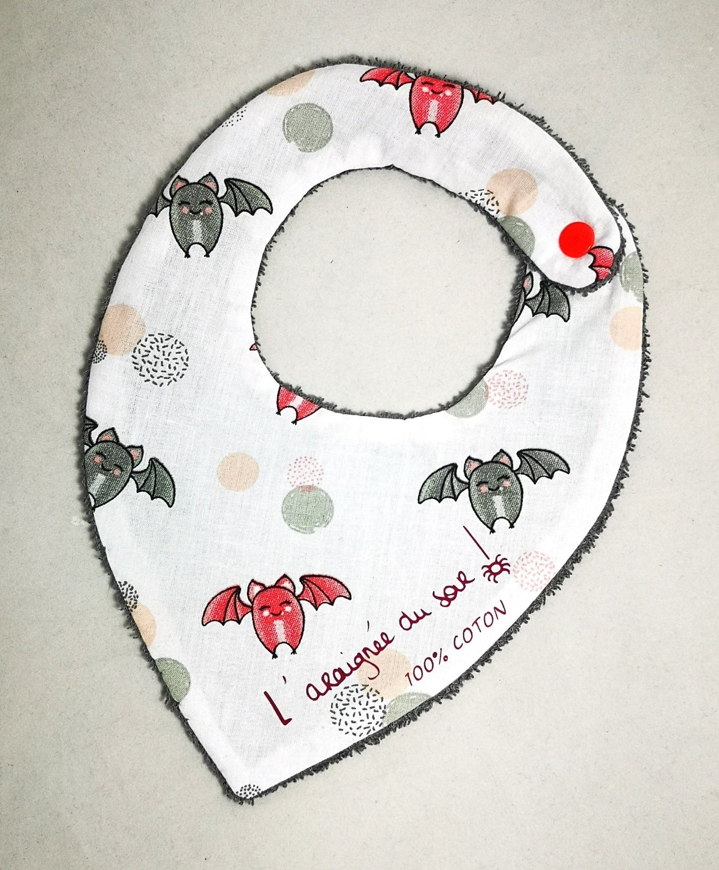 Bavoir Bébé Mystique en Coton - Motifs Chauves-souris