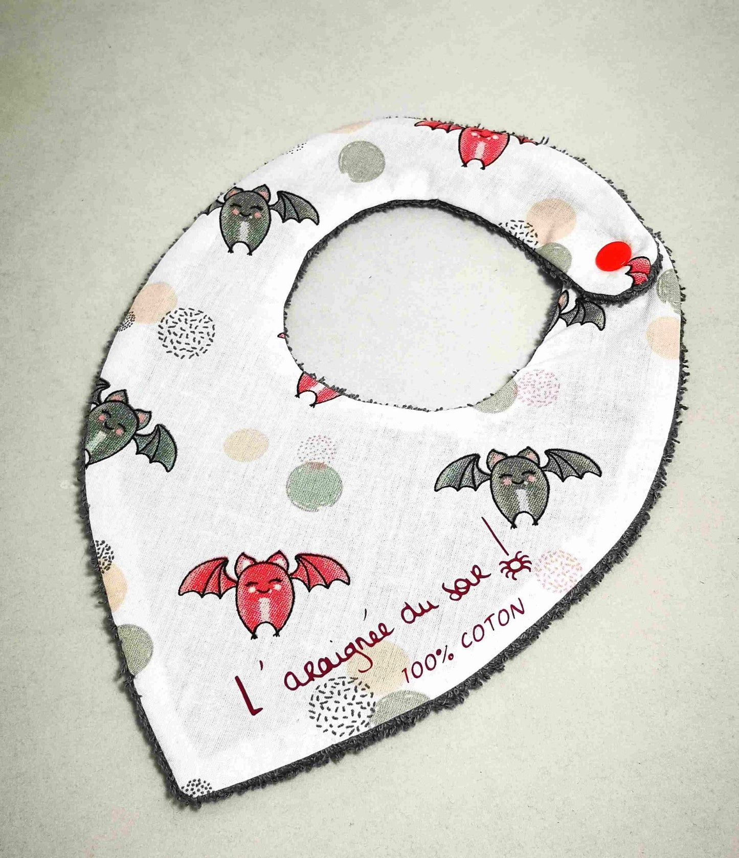 Bavoir Bébé Mystique en Coton - Motifs Chauves-souris