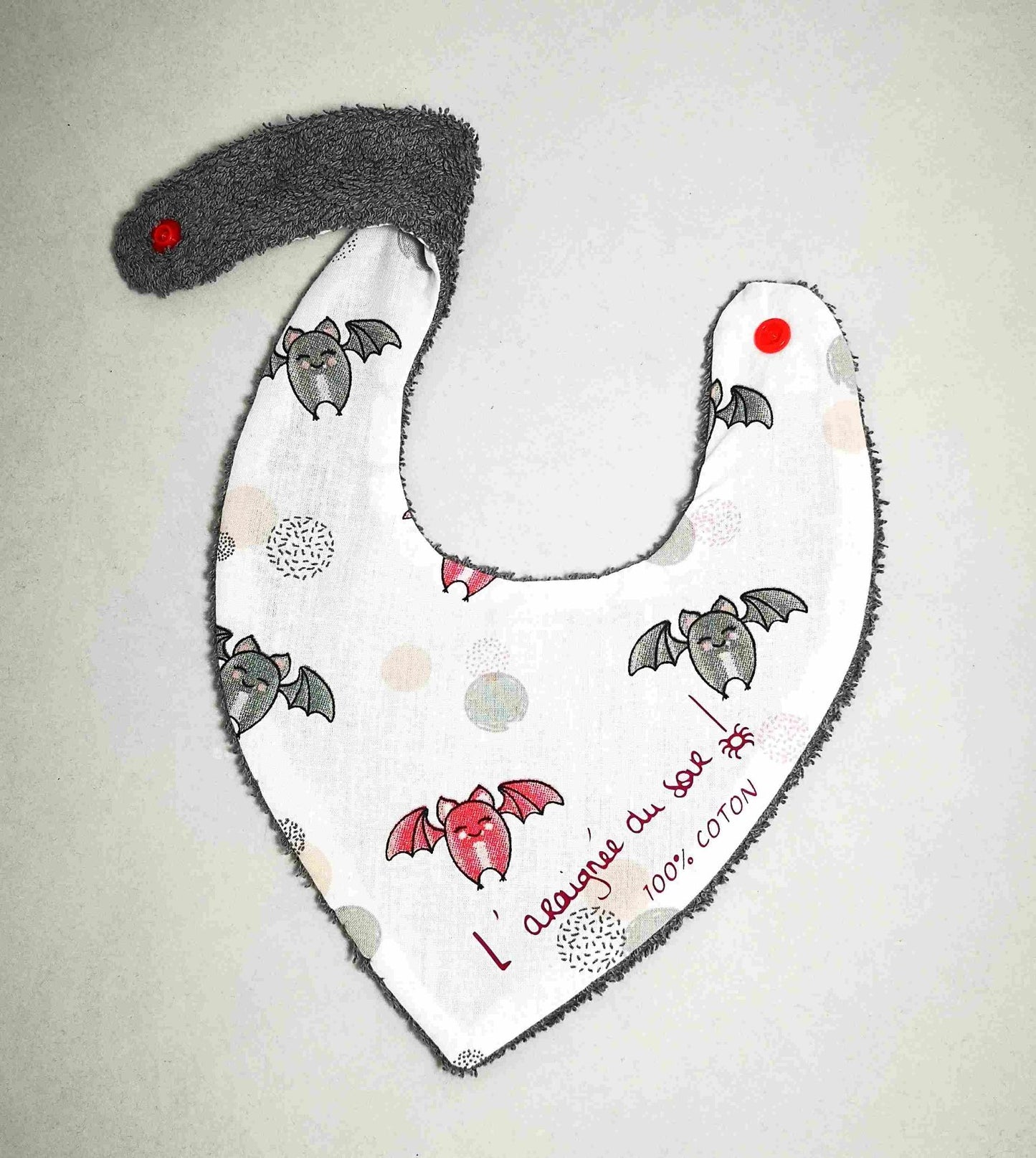 Bavoir Bébé Mystique en Coton - Motifs Chauves-souris