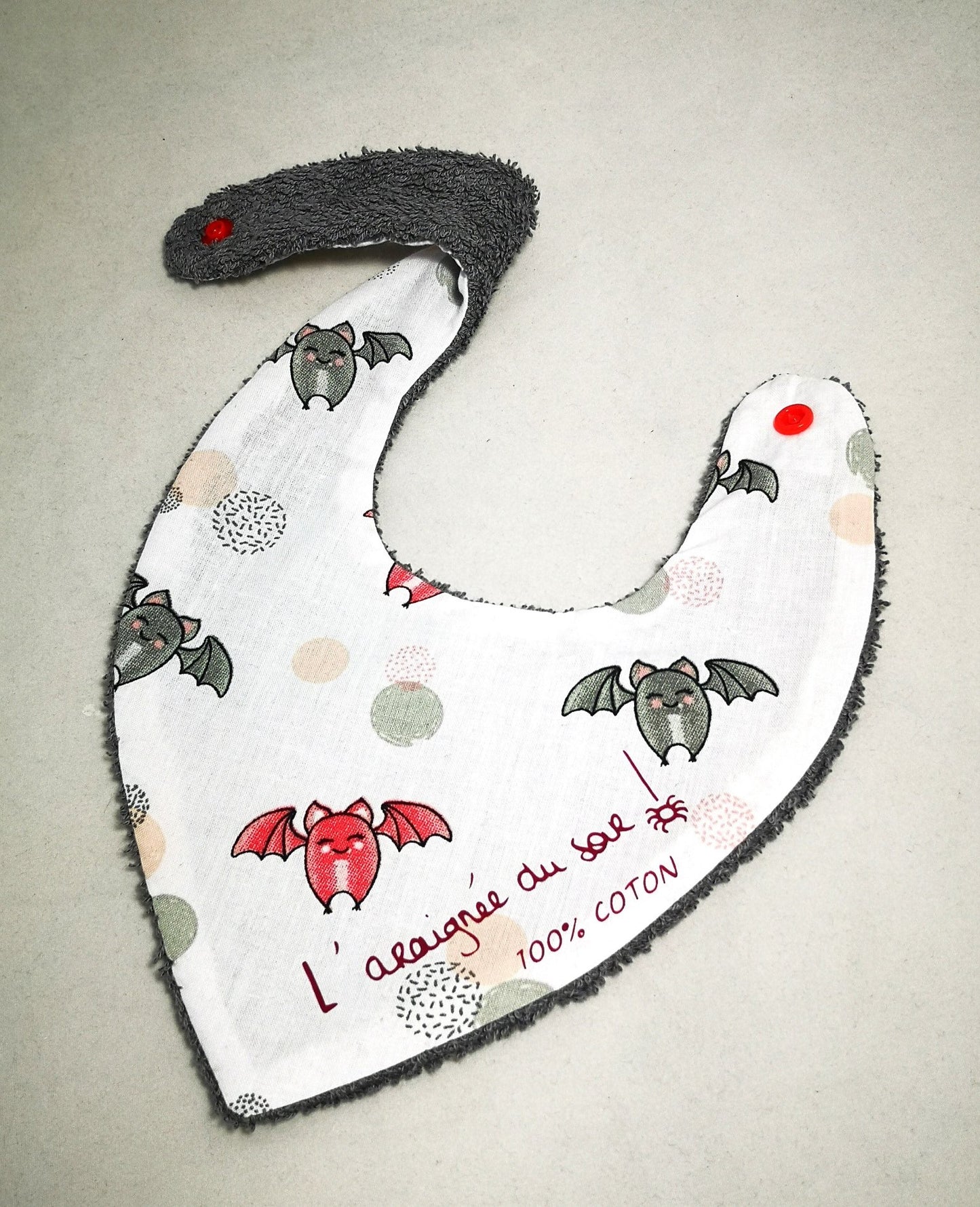 Bavoir Bébé Mystique en Coton - Motifs Chauves-souris