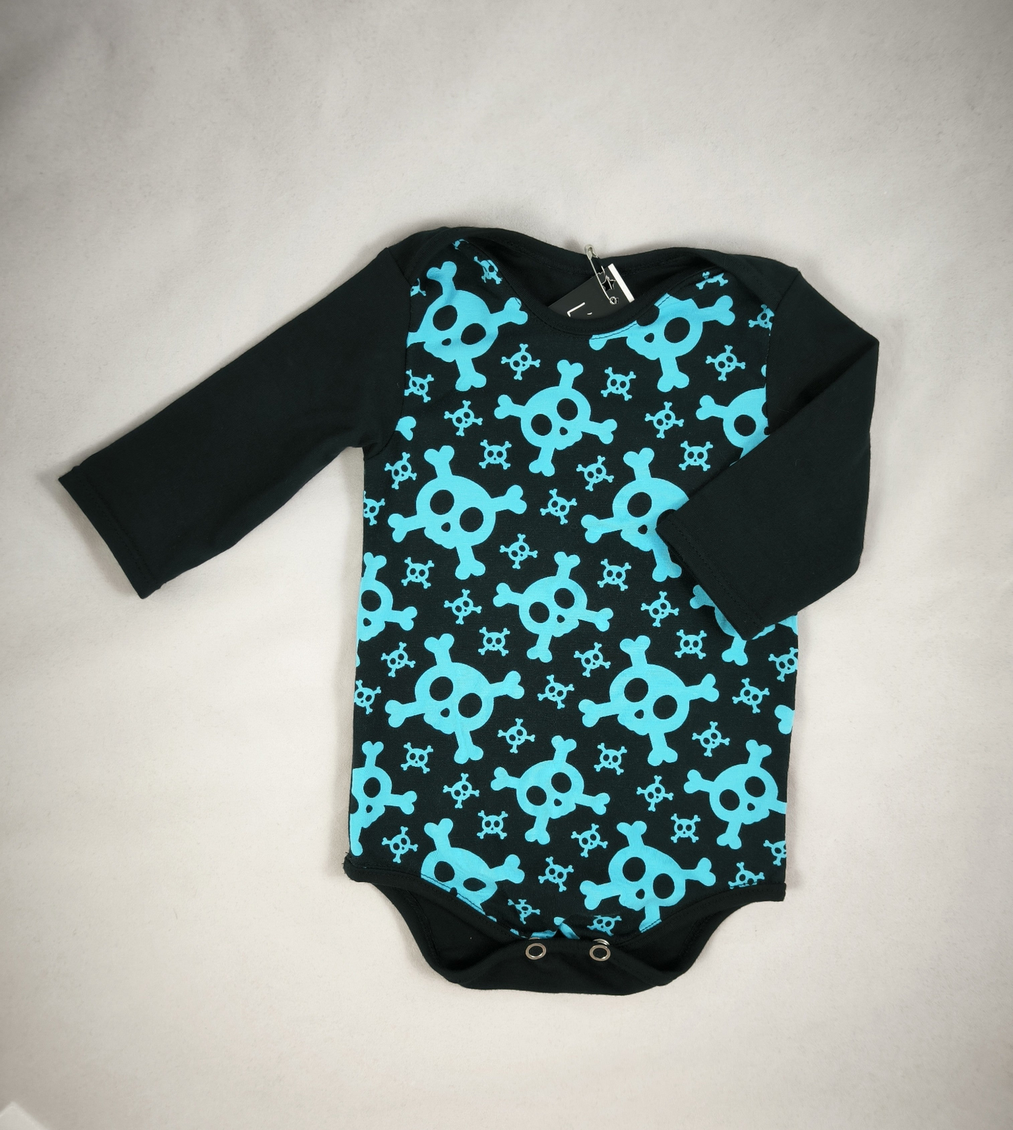 Body têtes de mort turquoise T.56cm/3m