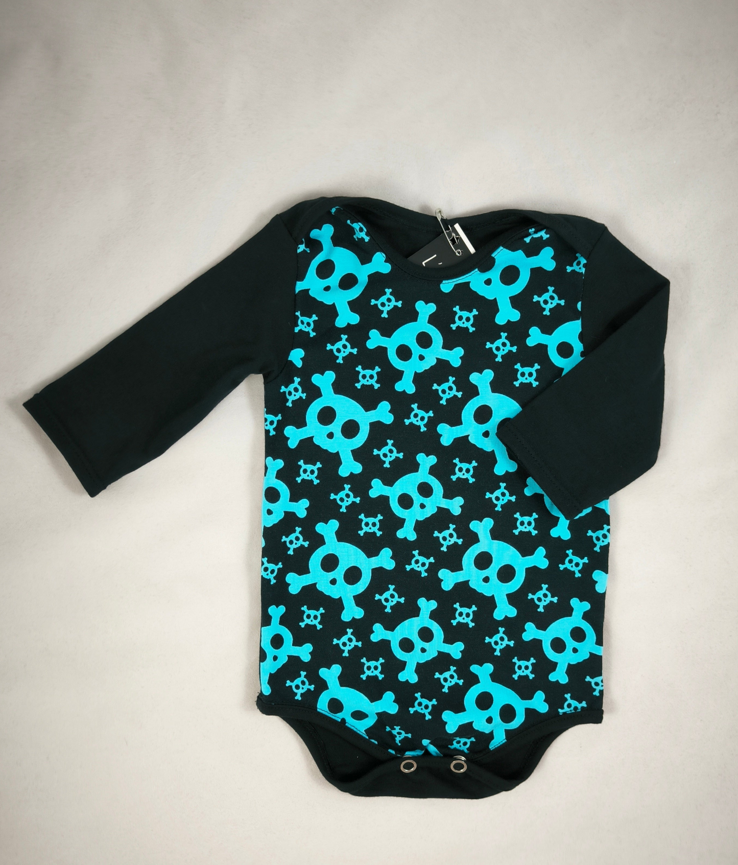 Body têtes de mort turquoise T.56cm/3m