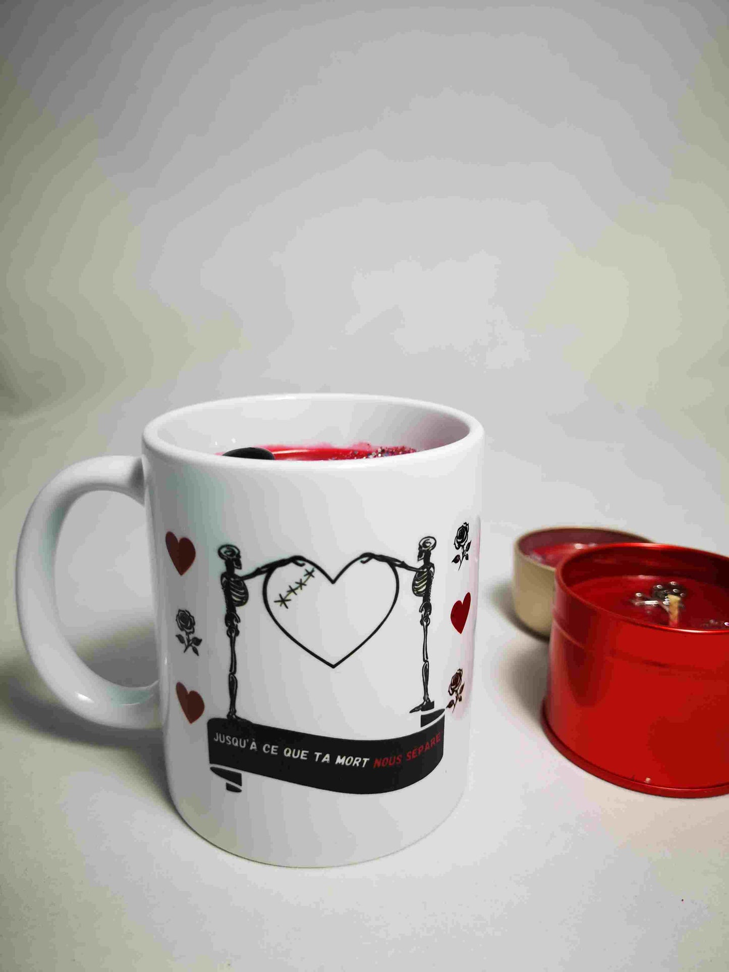 Bougie tasse Jusqu'à ce que Ta mort nous sépare