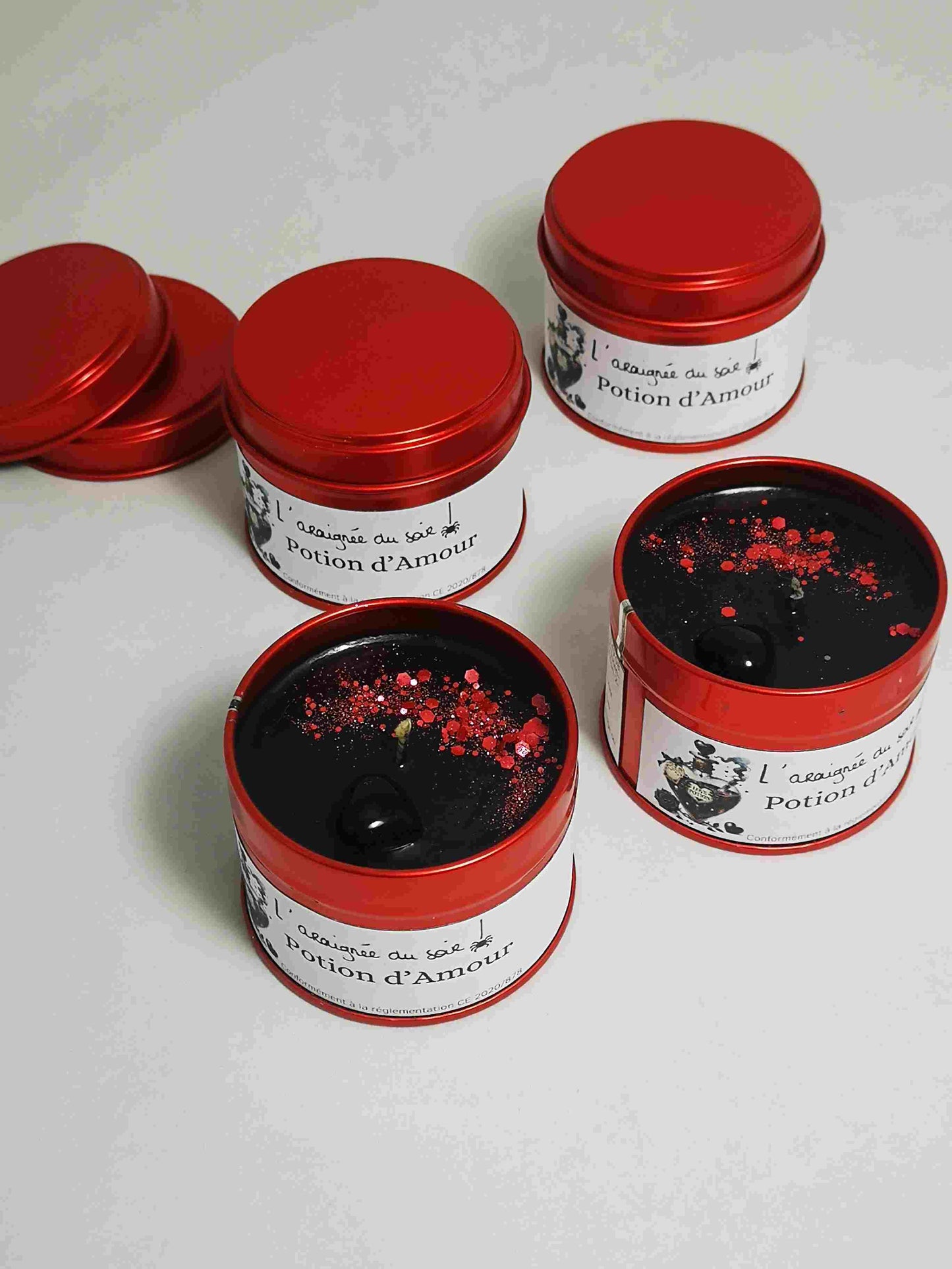 Bougie pot métal - Potion d'amour