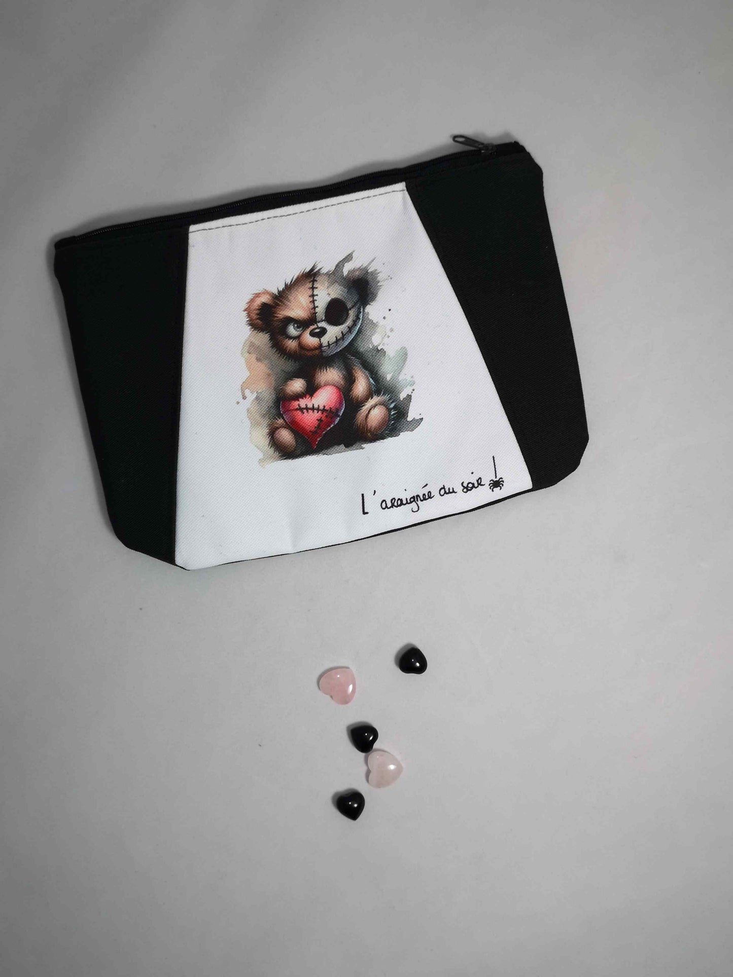 Ensemble Oursons gothiques : Trousse et Bougie Oursons Saint Valentin