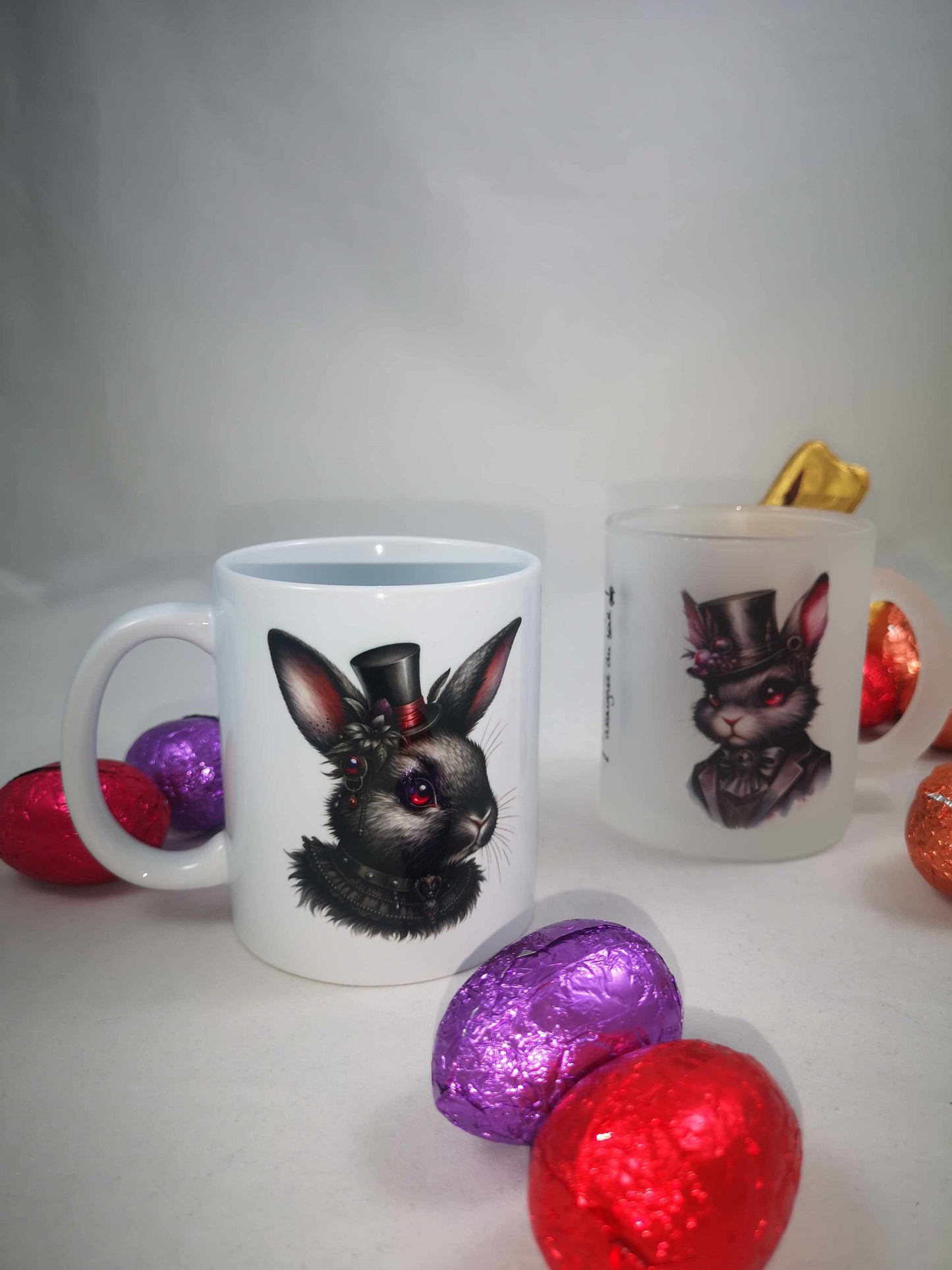Bougie tasse Lapins Gothiques