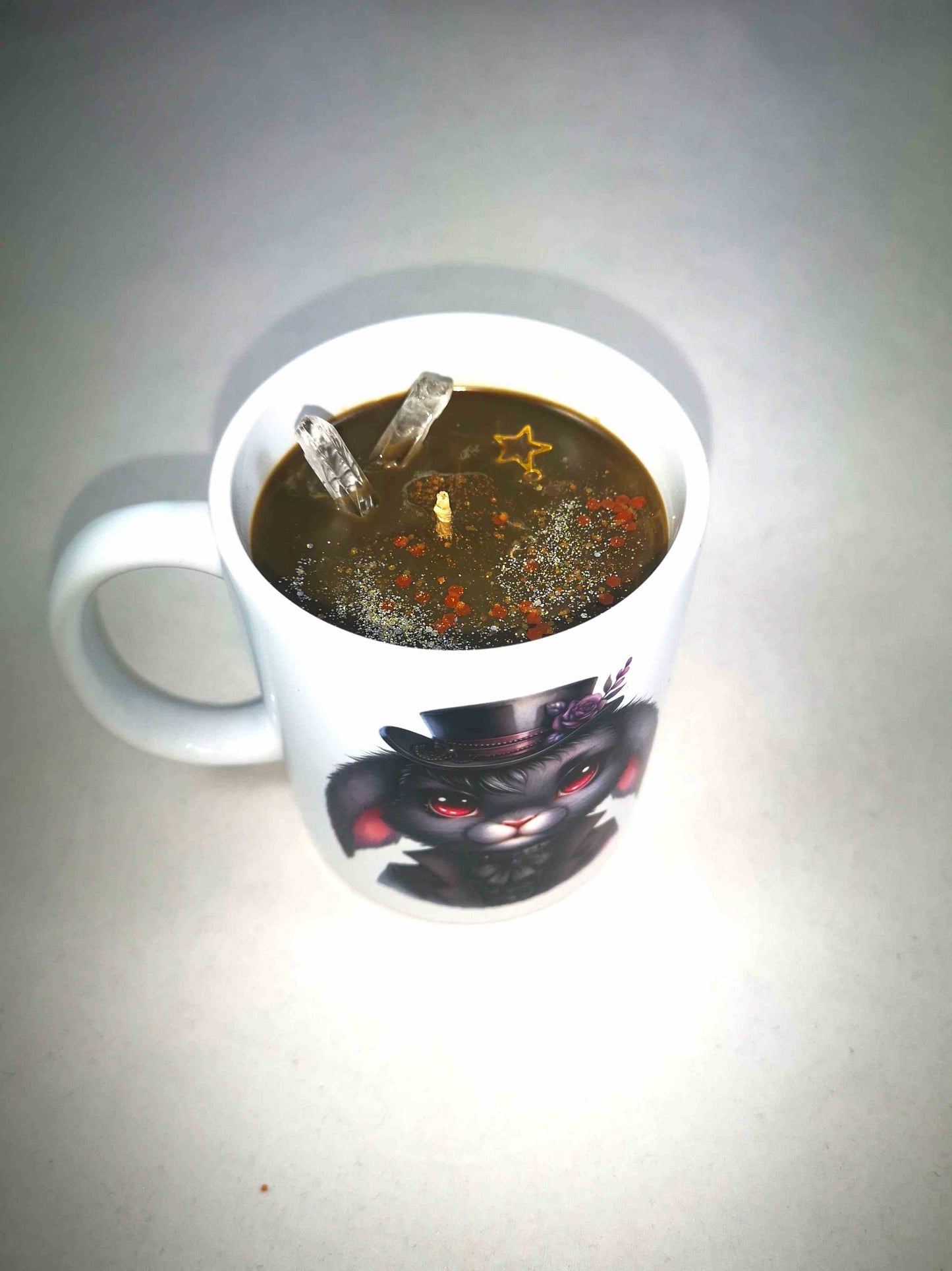 Bougie tasse Lapins victoriens