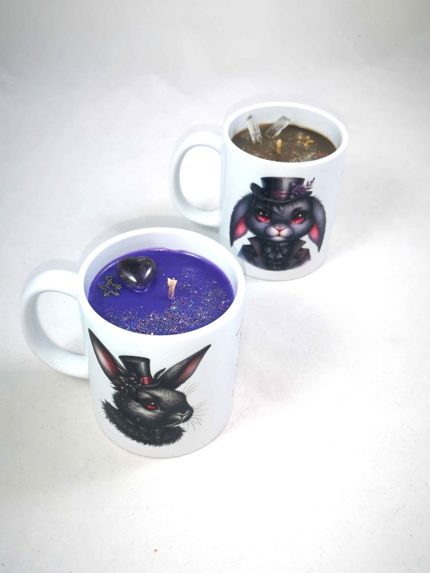 Bougie tasse Lapins Gothiques
