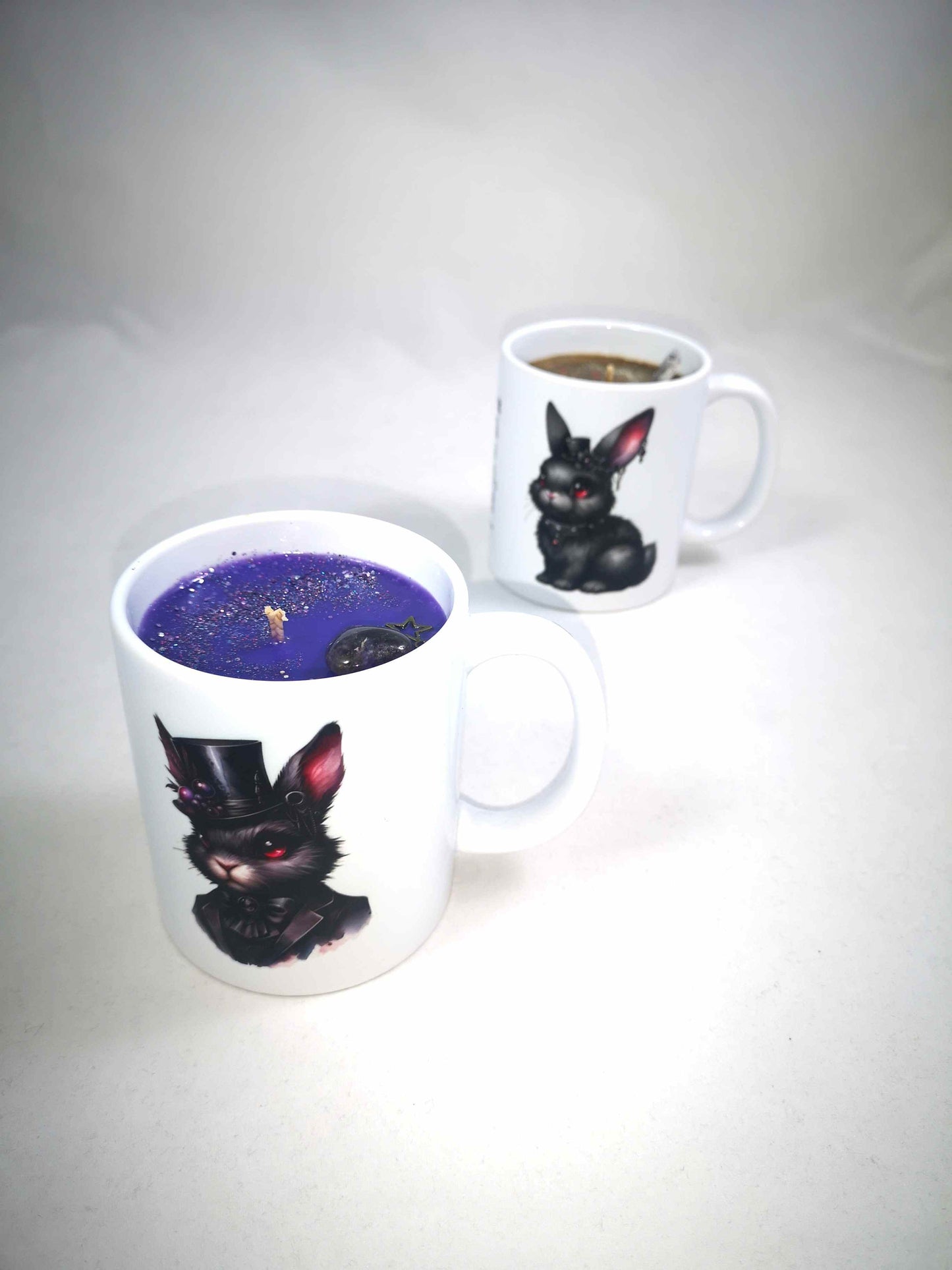 Bougie tasse Lapins Gothiques