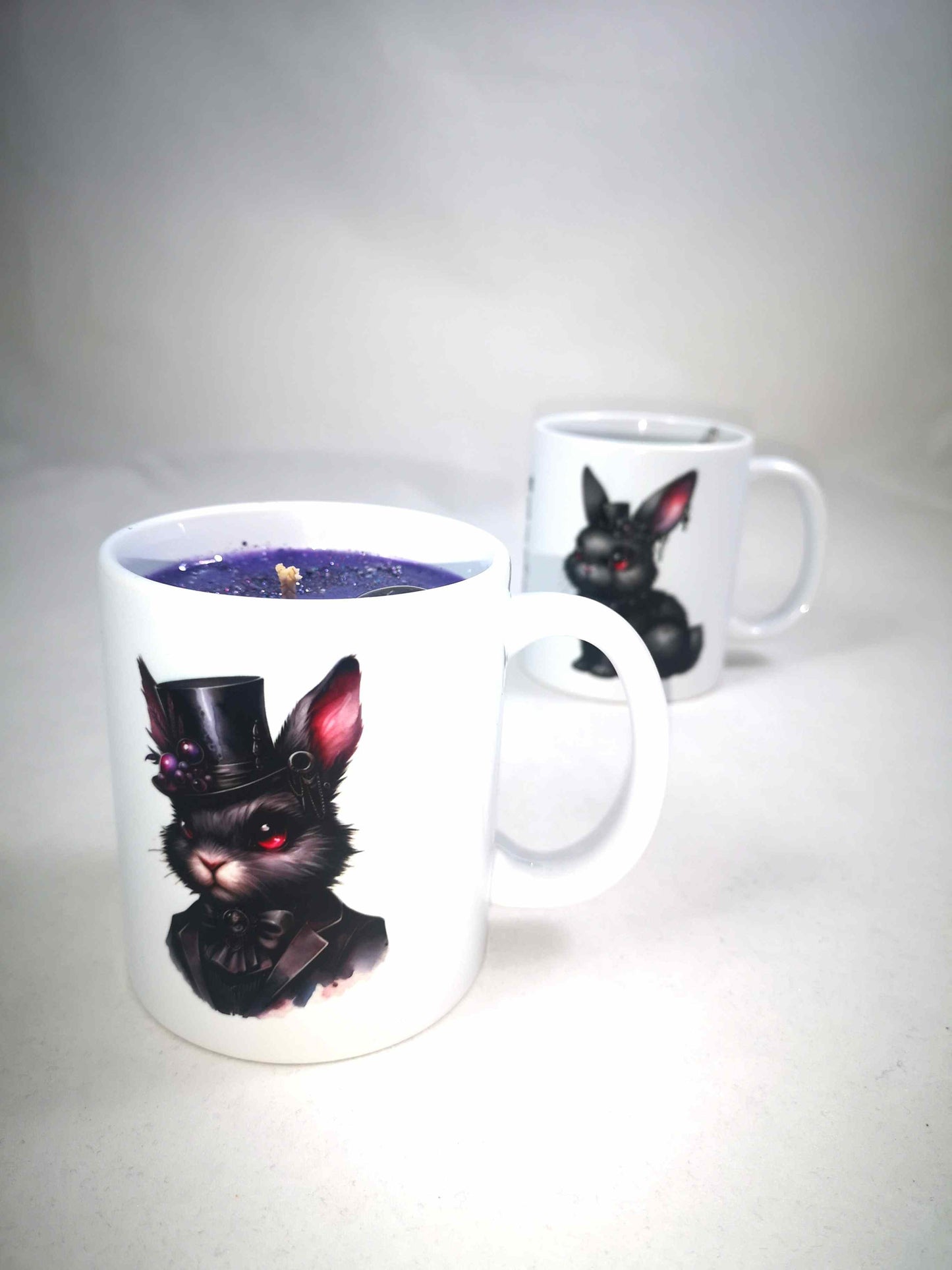 Bougie tasse Lapins Gothiques