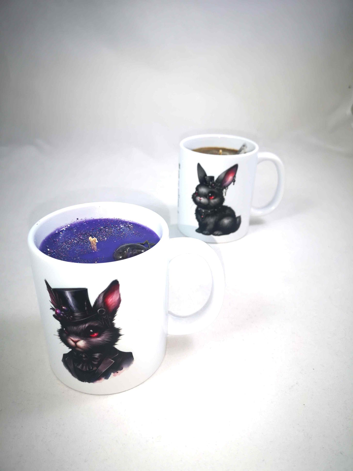 Bougie tasse Lapins Gothiques