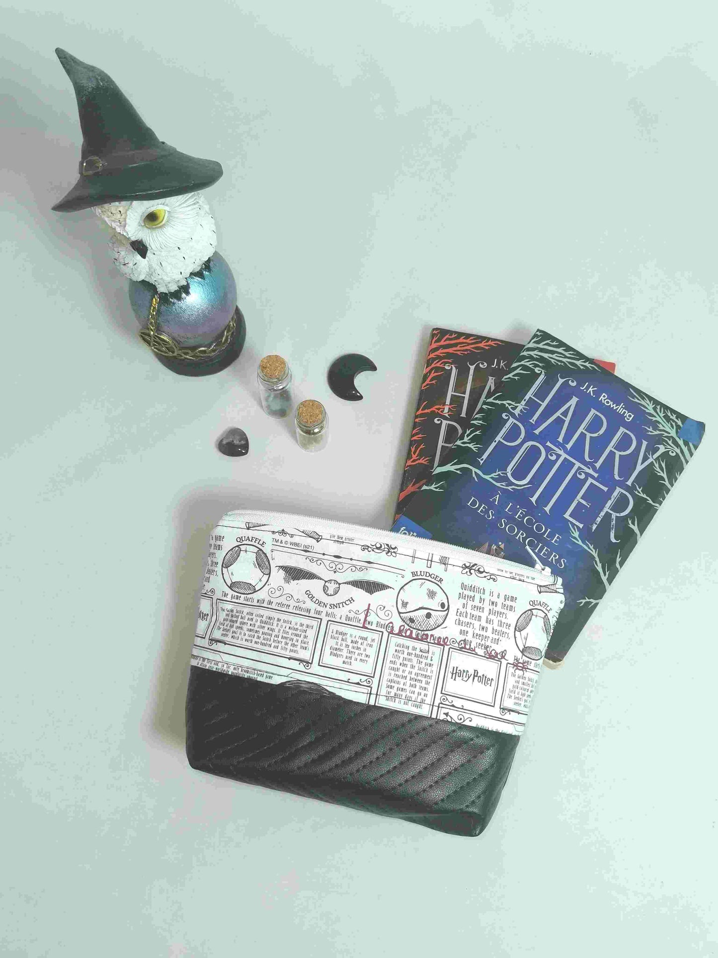 Trousse "La Gazette du Sorcier" en coton et simili