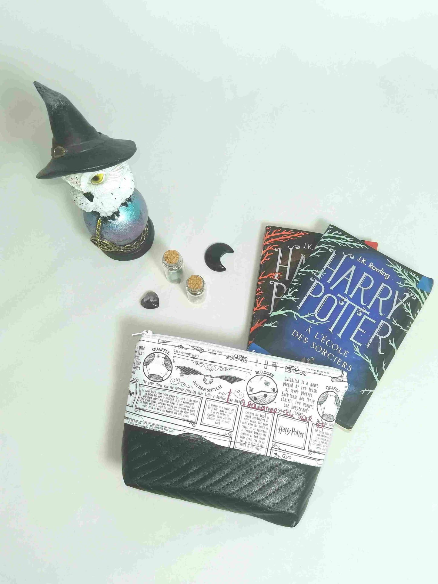 Trousse "La Gazette du Sorcier" en coton et simili