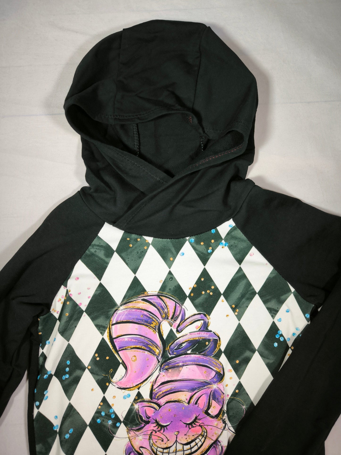 Sweat a capuche Chat du Cheschire T.6ans/116 cm