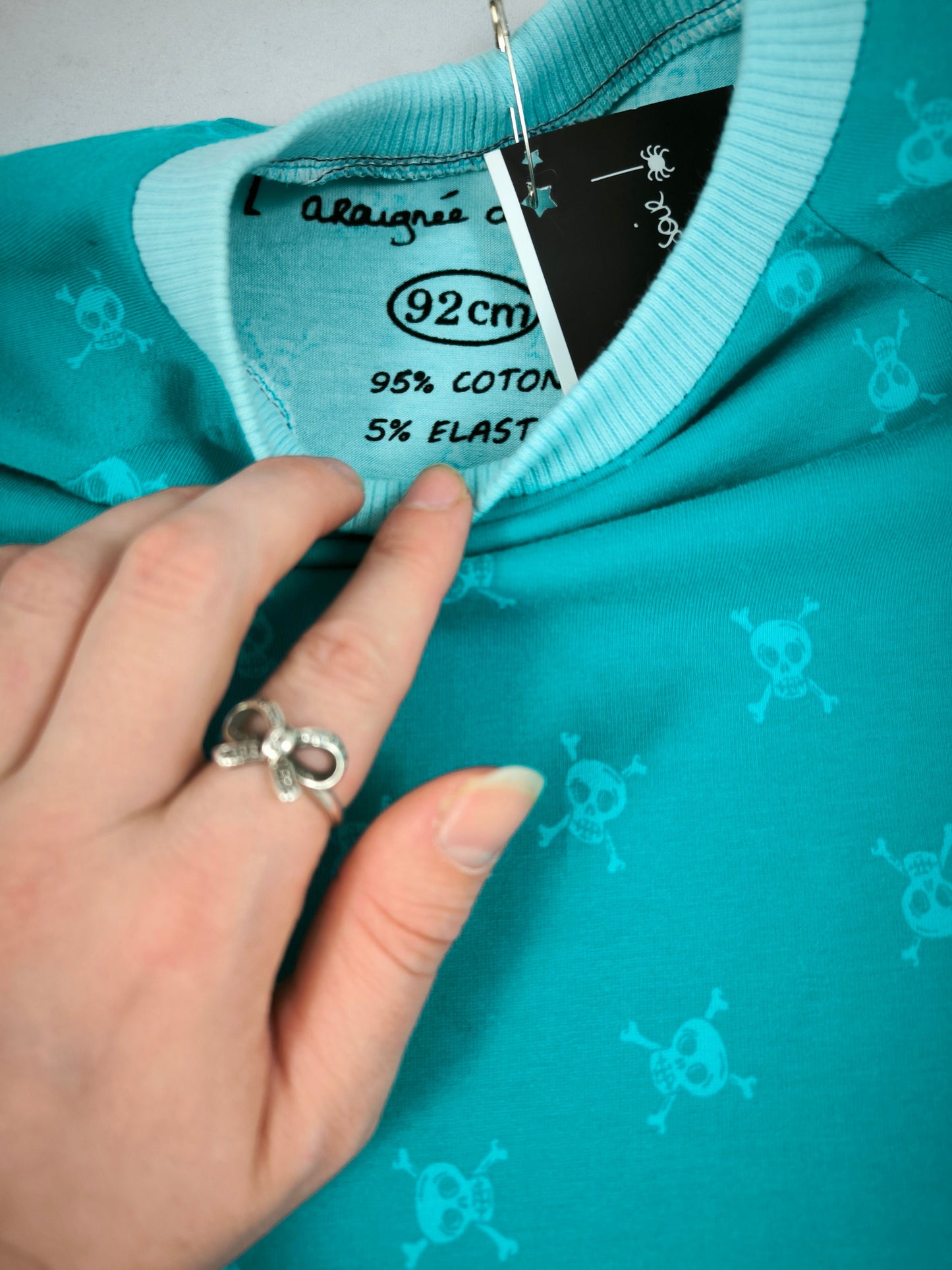 T-shirt Têtes de mirt turquoise T.92cm/2 ans