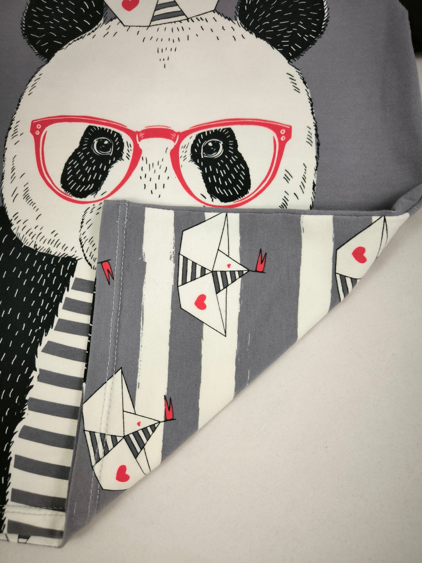 T-shirt Panda et bateaux en papier, T.104cm/4ans