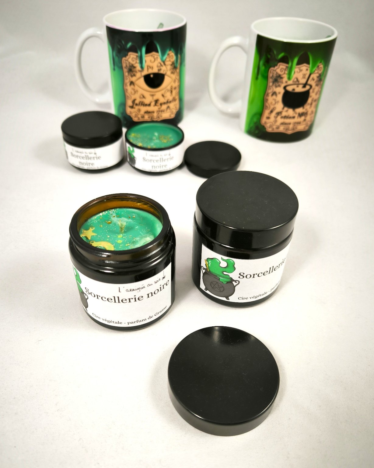 Bougie pot en verre - Sorcellerie Noire