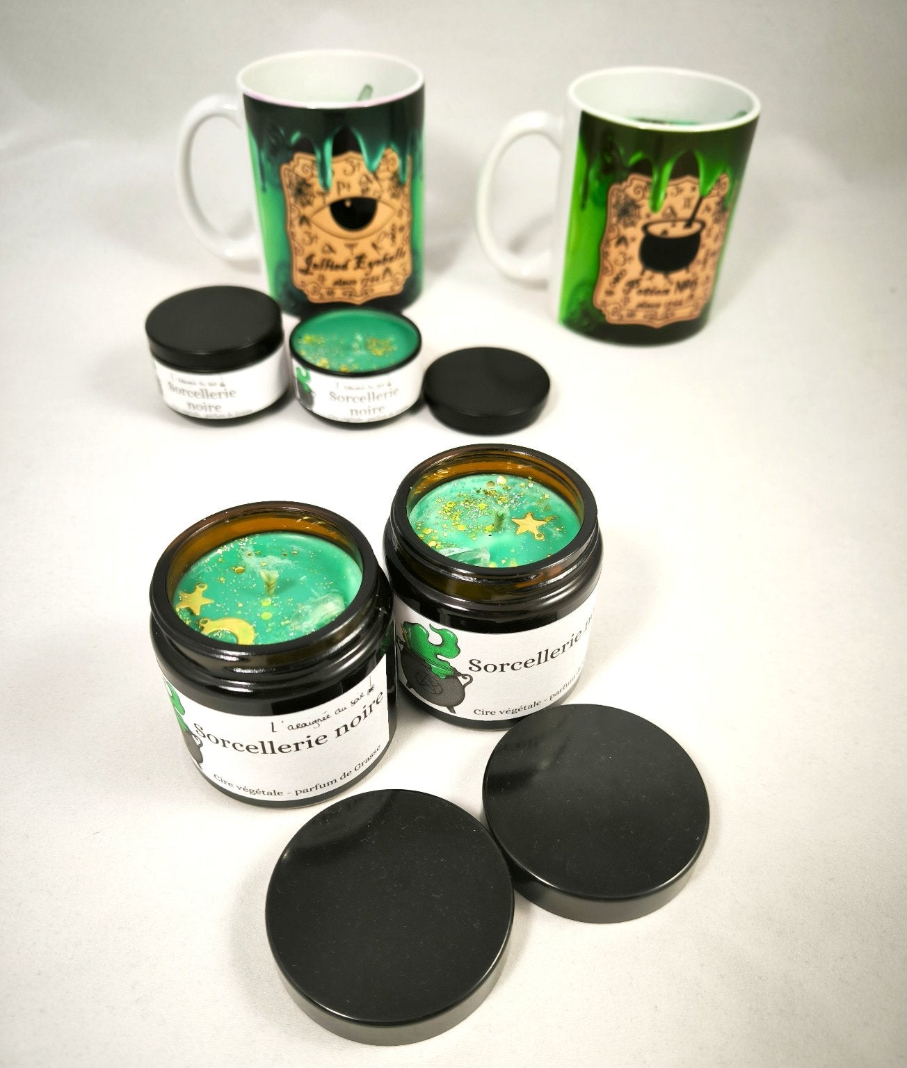 Bougie pot en verre - Sorcellerie Noire