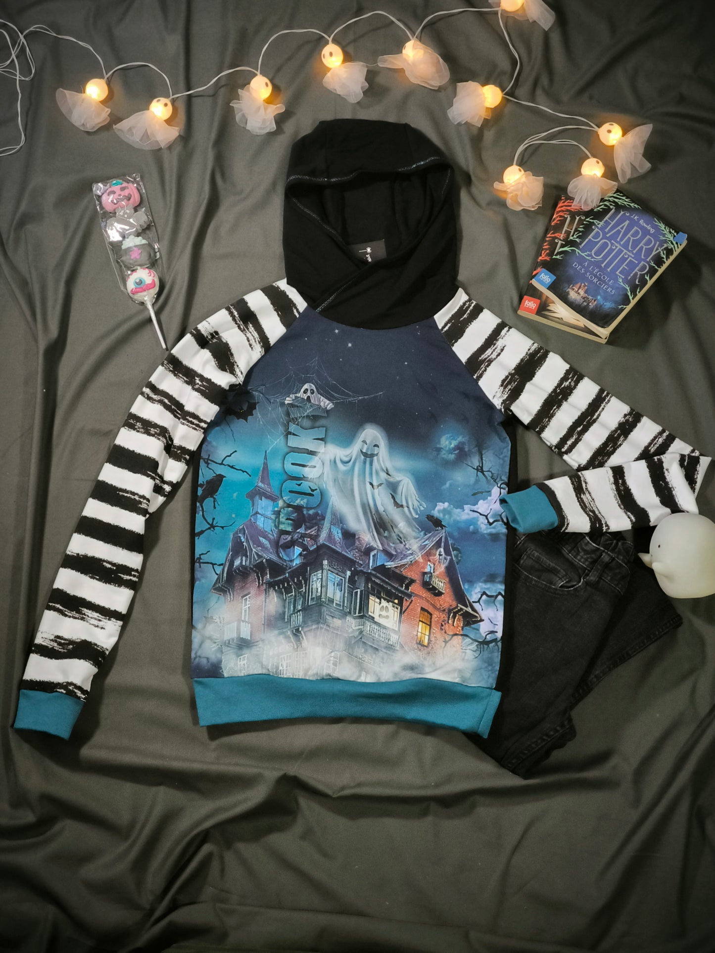 Sweat a capuche Spooky T.12 ans/152 cm