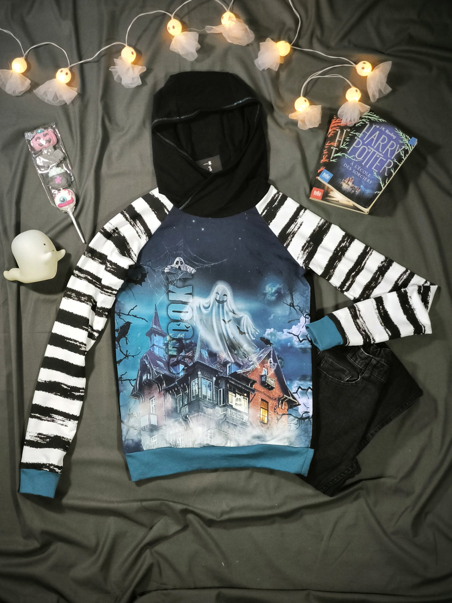 Sweat a capuche Spooky T.12 ans/152 cm