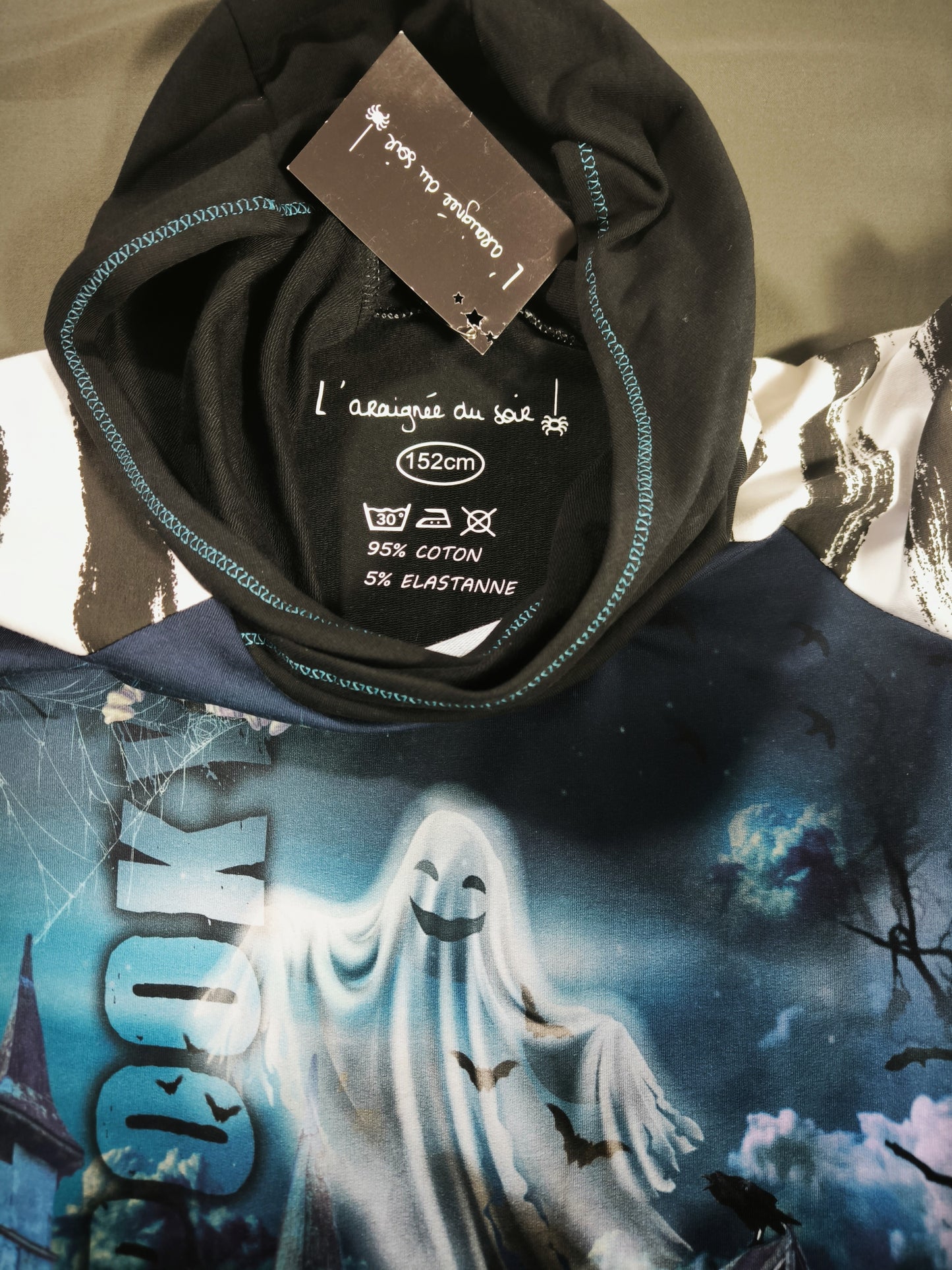 Sweat a capuche Spooky T.12 ans/152 cm