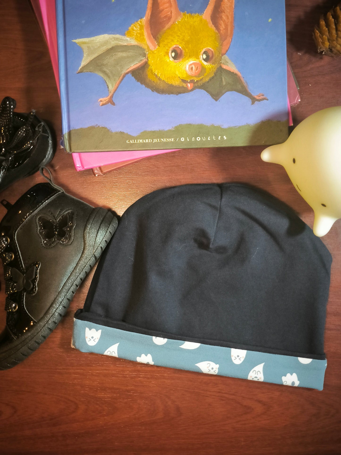 Bonnet réversible Mignons Fantômes *enfant*