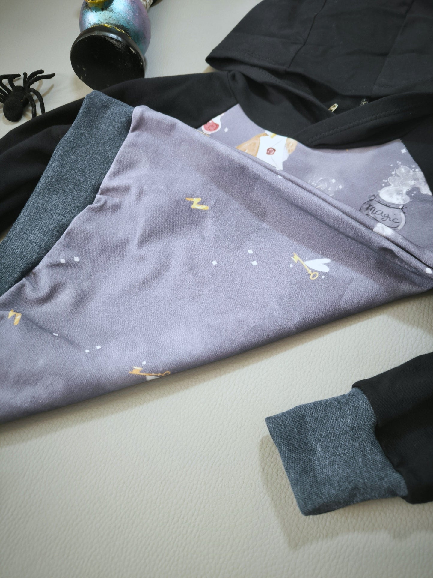 Sweat à capuche Hibou magique bleu T.3 ans/98 cm