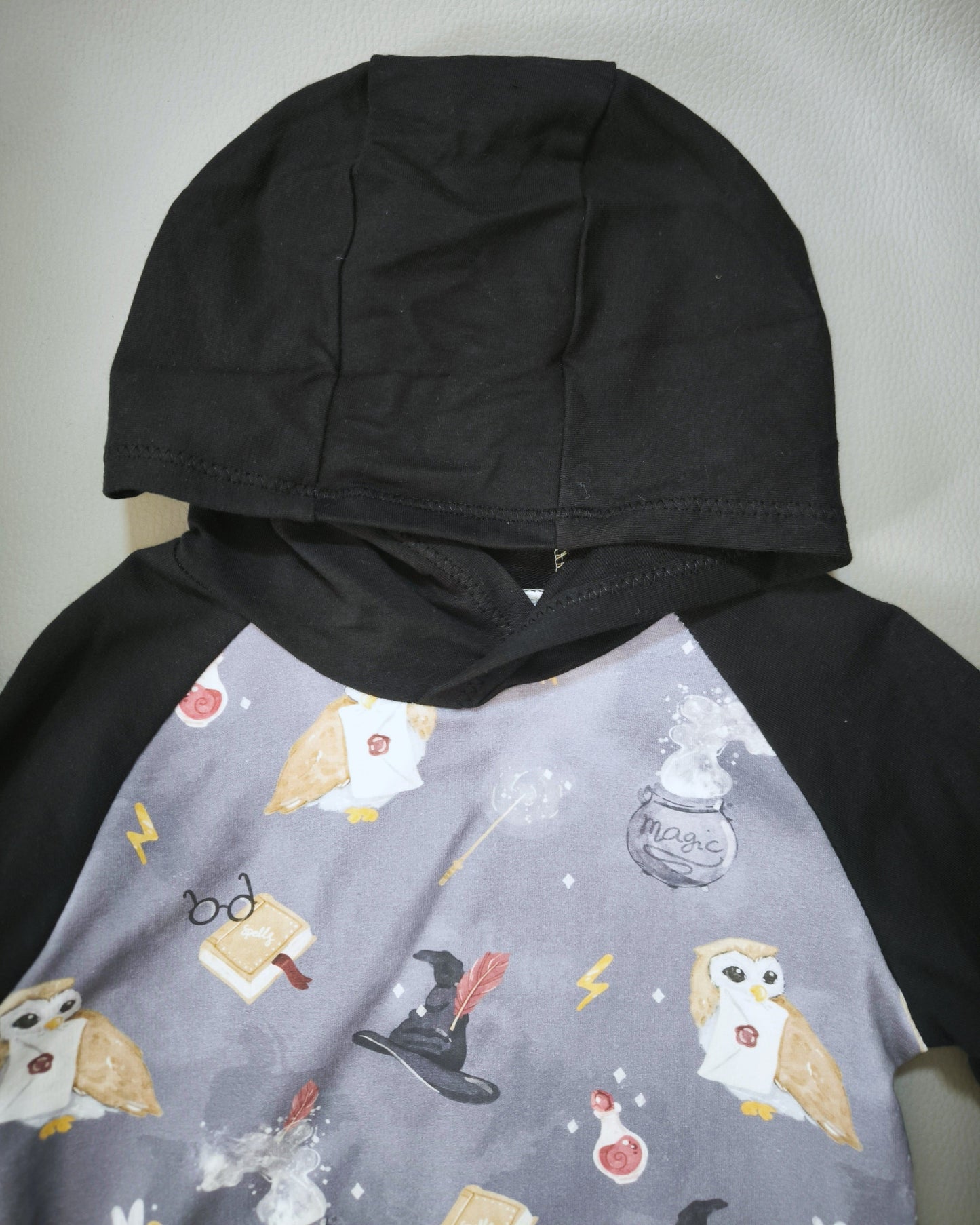 Sweat à capuche Hibou magique bleu T.3 ans/98 cm