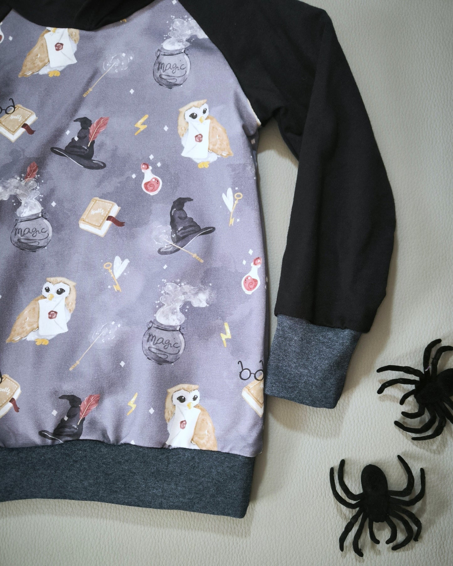Sweat à capuche Hibou magique bleu T.3 ans/98 cm