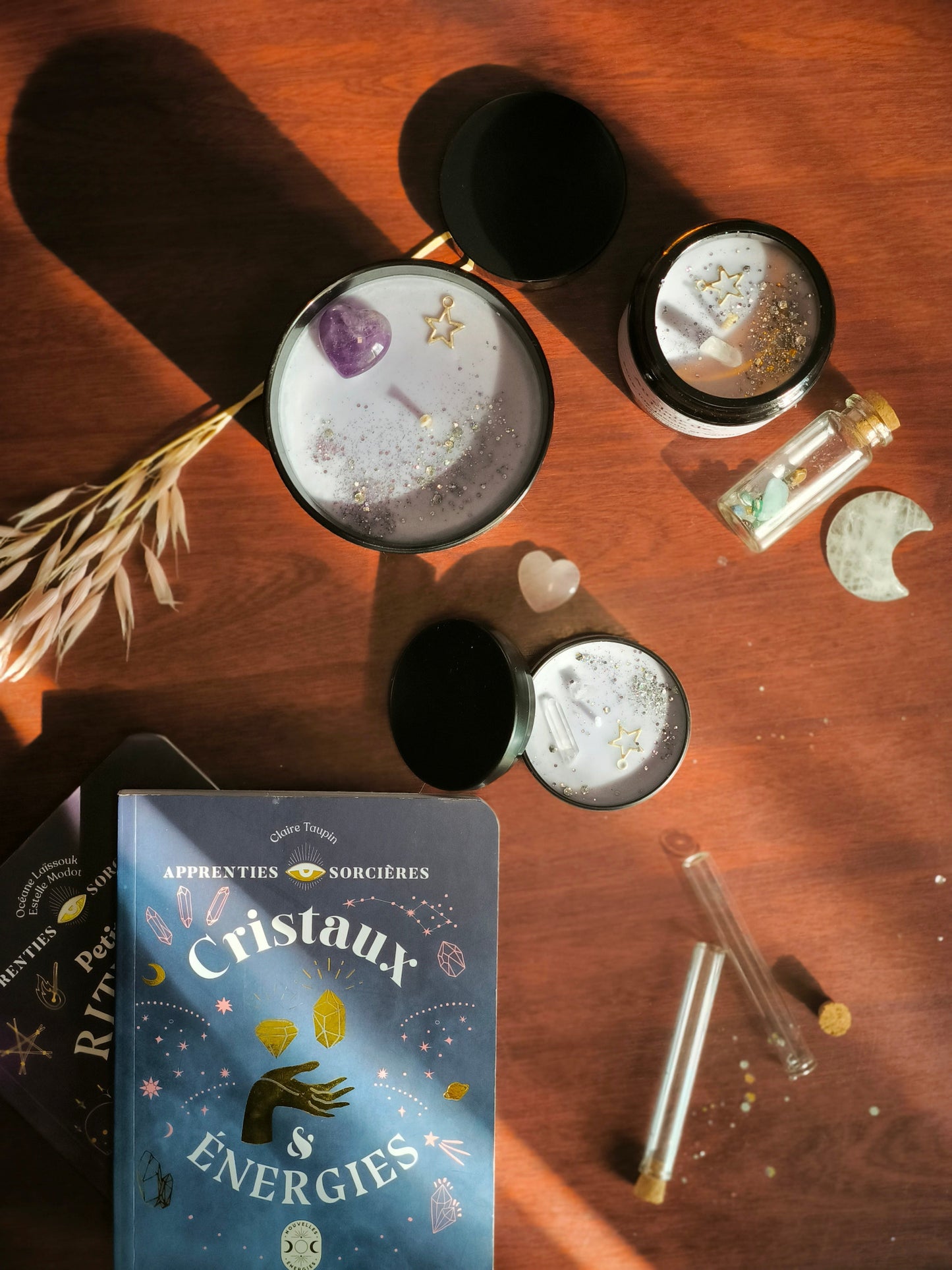 Bougie "Chauves-souris au clair de lune" - grand pot en verre