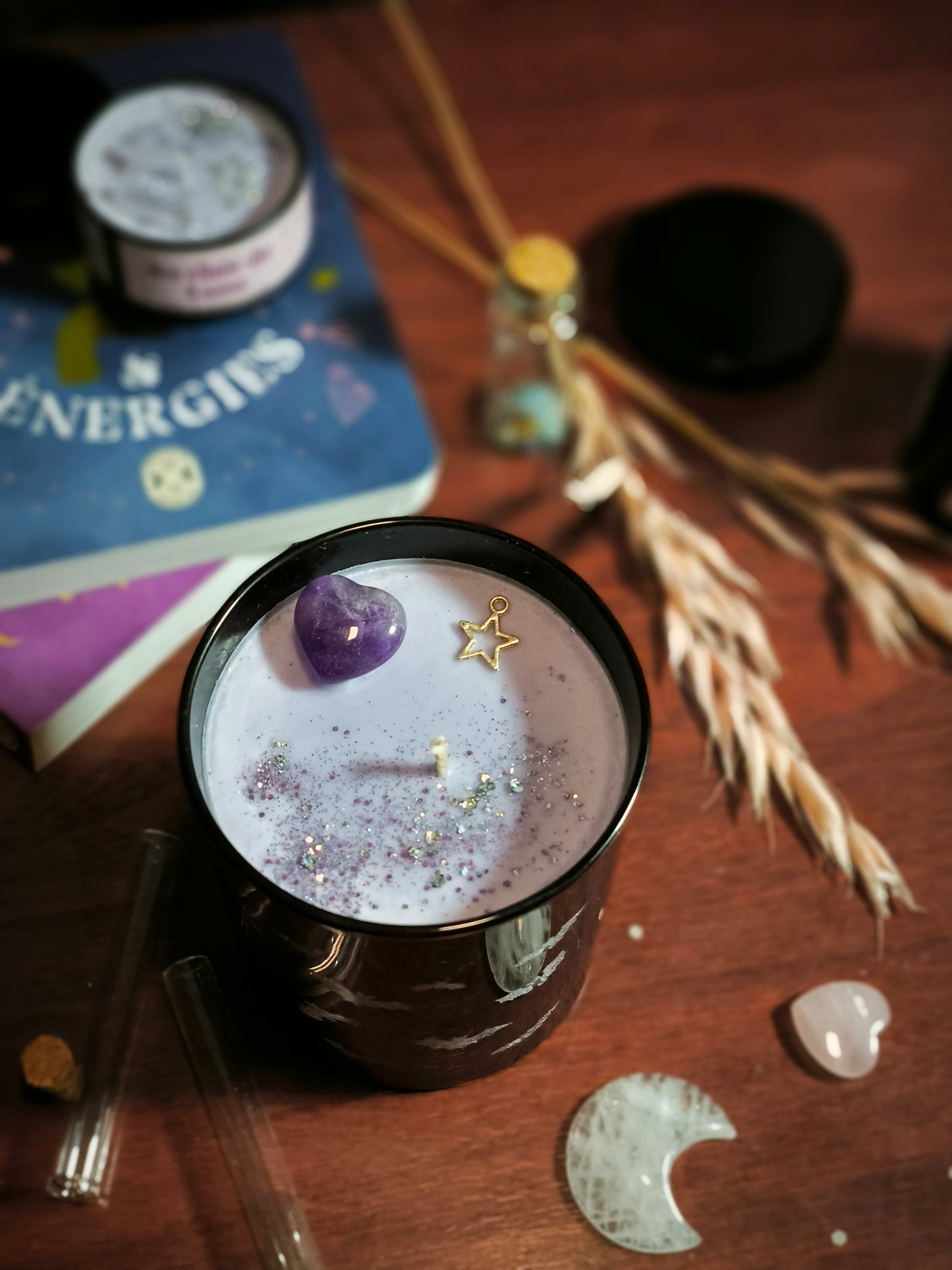 Bougie "Chauves-souris au clair de lune" - grand pot en verre