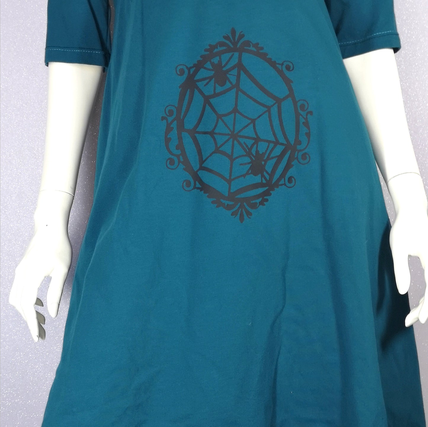 Robe camée turquoise T.L