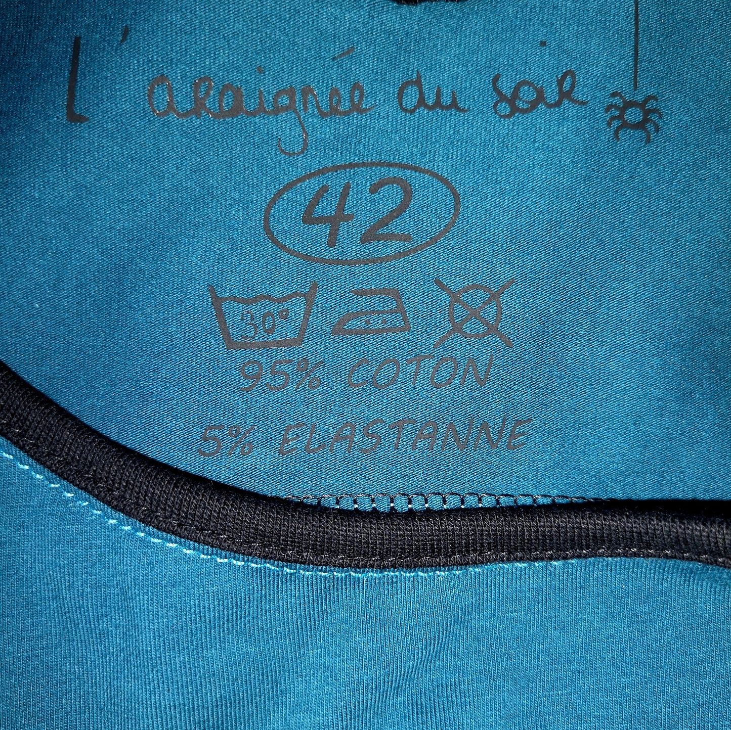Robe camée turquoise T.L