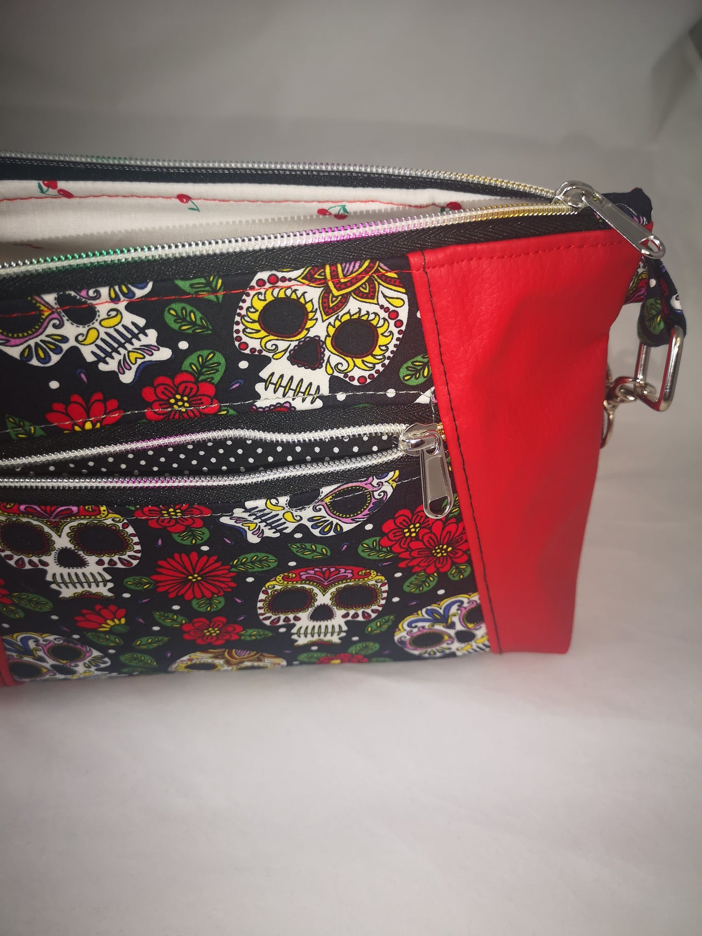 Pochette à bandoulière Cranes et roses