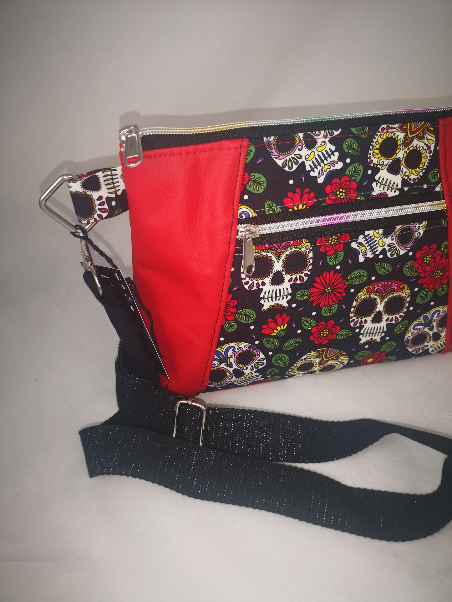 Pochette à bandoulière Cranes et roses