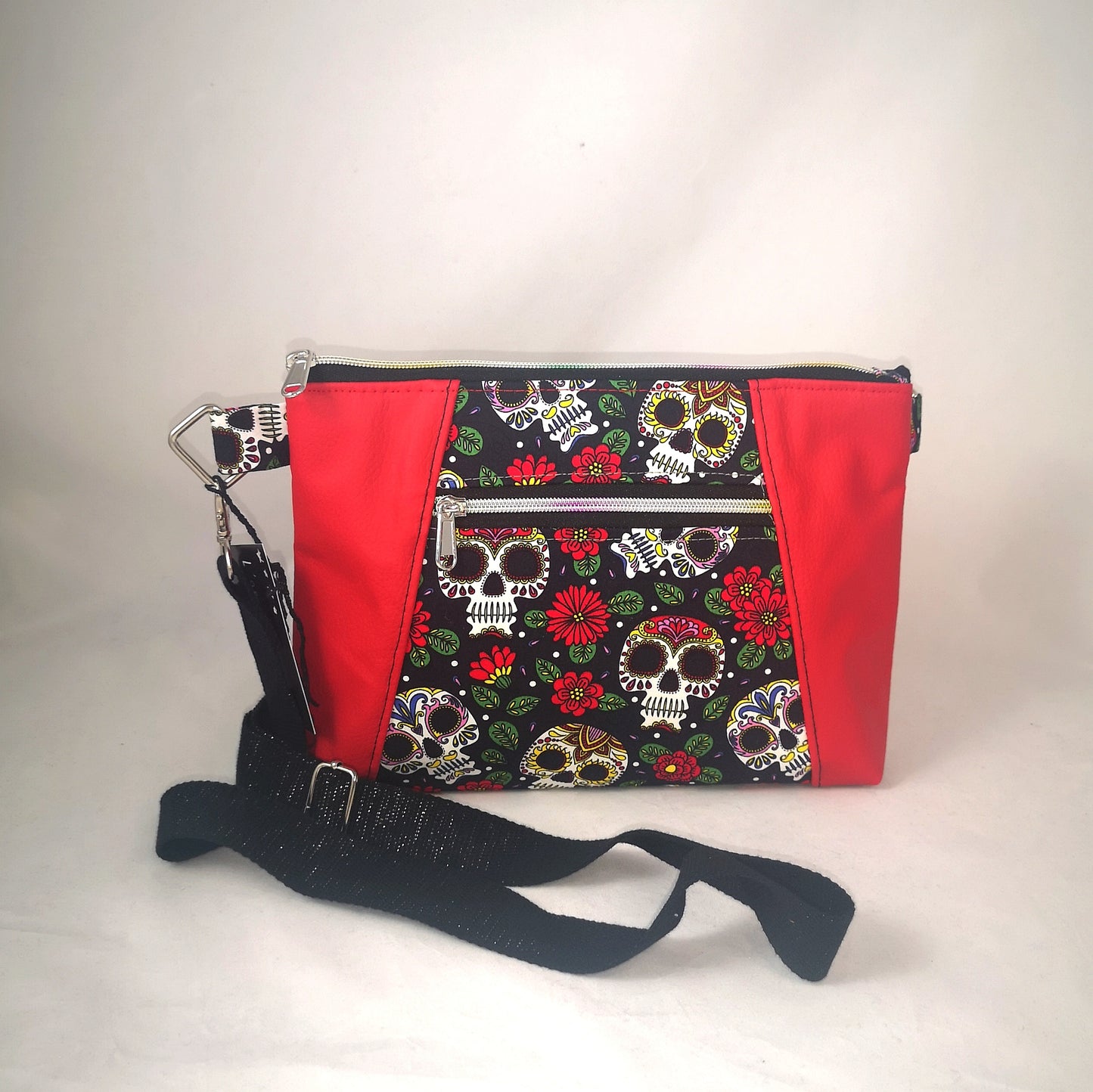 Pochette à bandoulière Cranes et roses