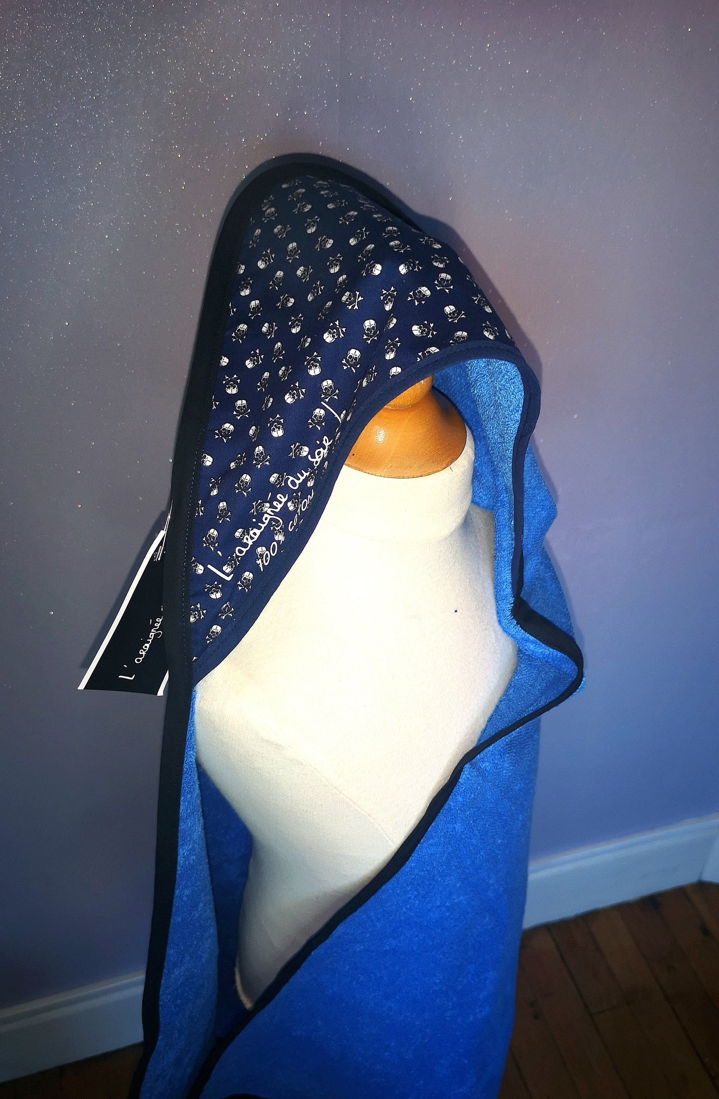 Cape de Bain Crânes bleu