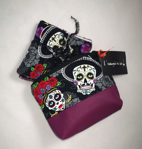 pack lingettes et trousse Dia de los muertos