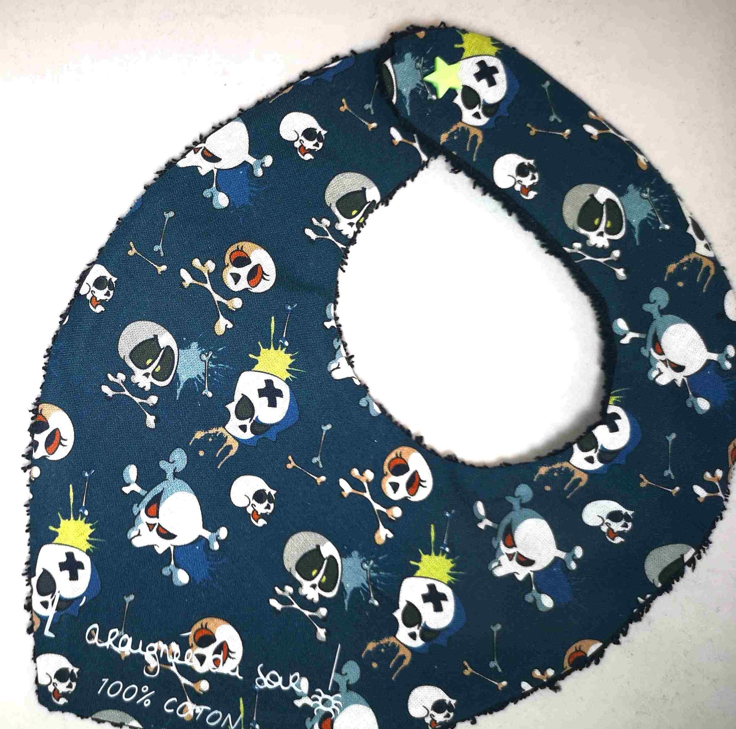 Bavoir Rock'n'rebel bleu