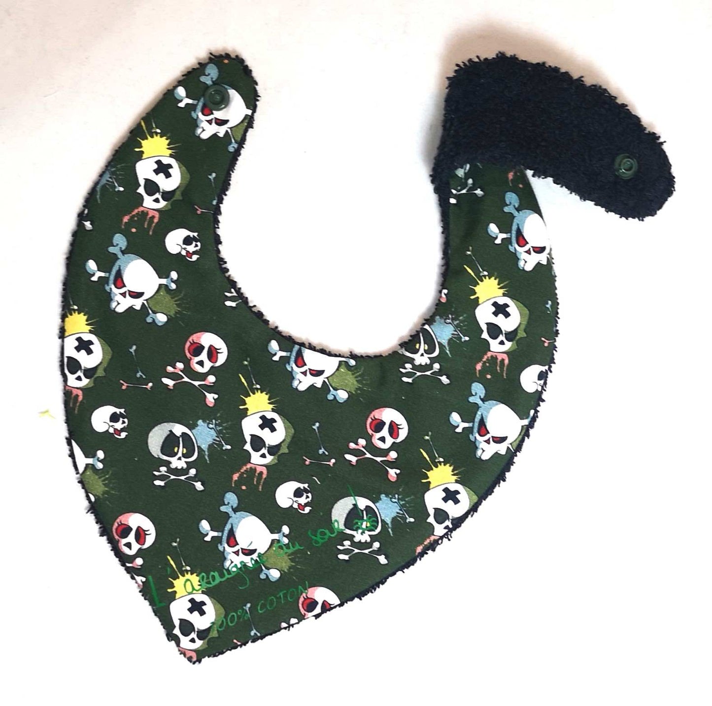 Bavoir Rock'n'rebel vert