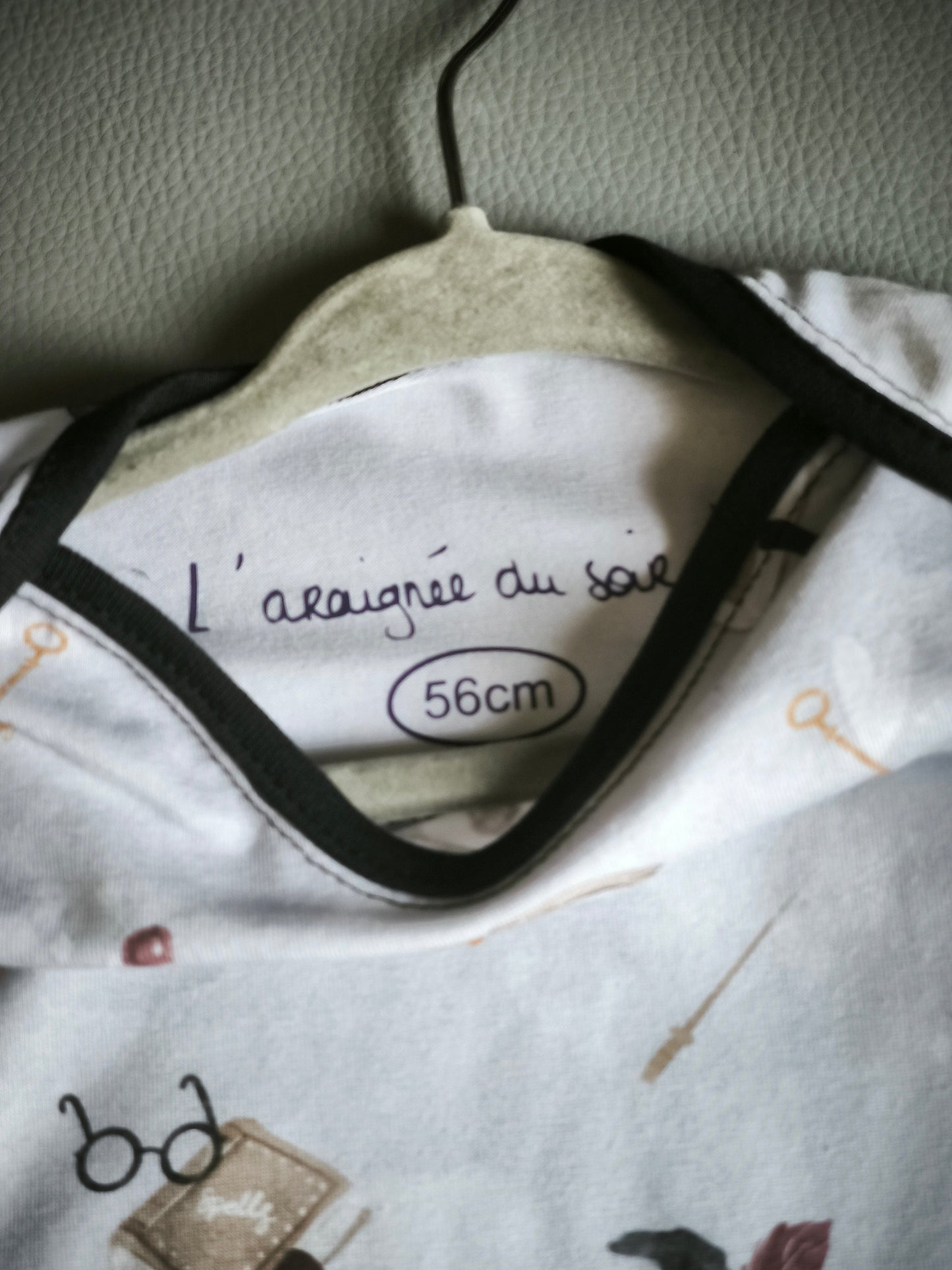 Body bébé "Petit Magicien" – Gris clair & noir T.56cm/3 m