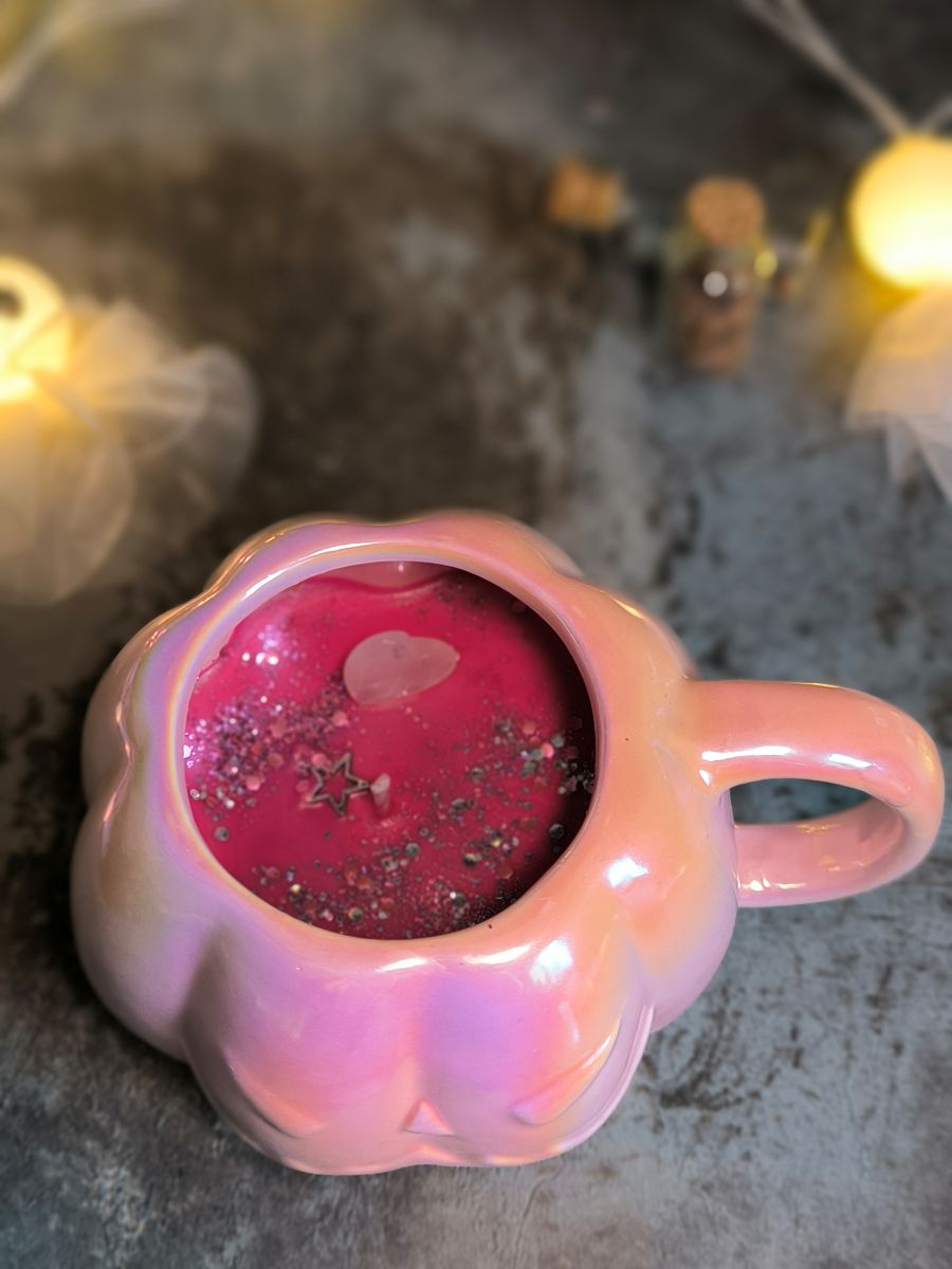 Bougie-tasse parfumée - Citrouille rose
