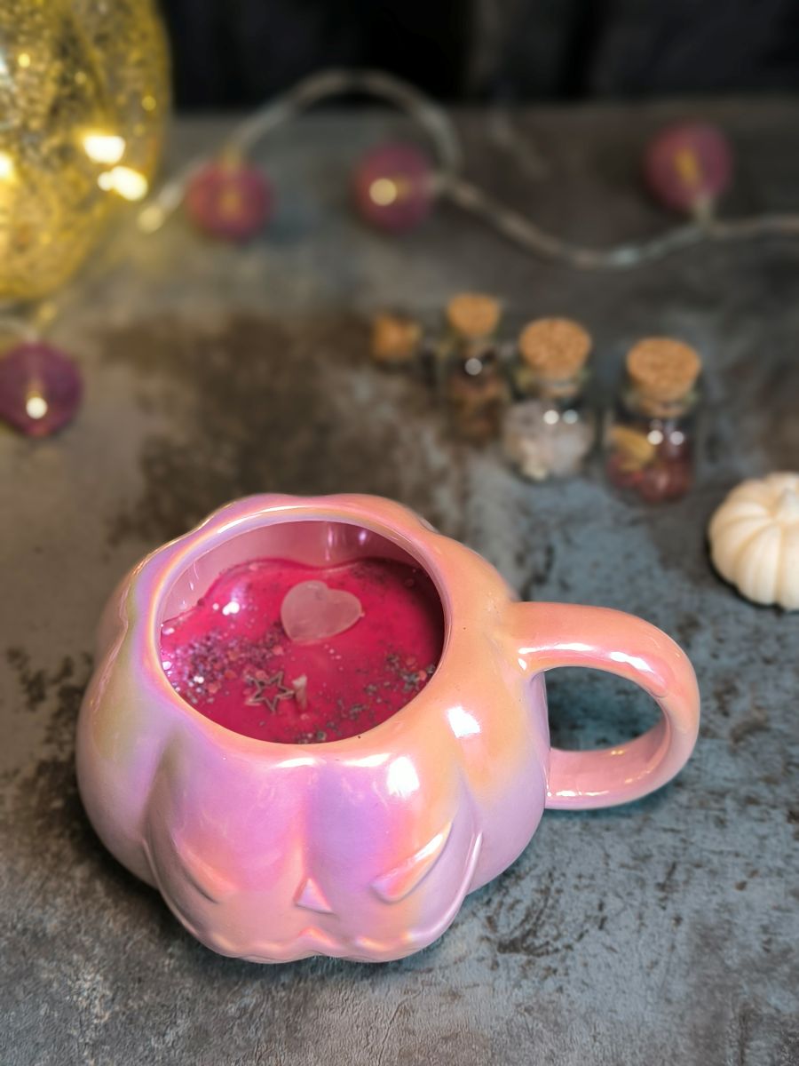 Bougie-tasse parfumée - Citrouille rose